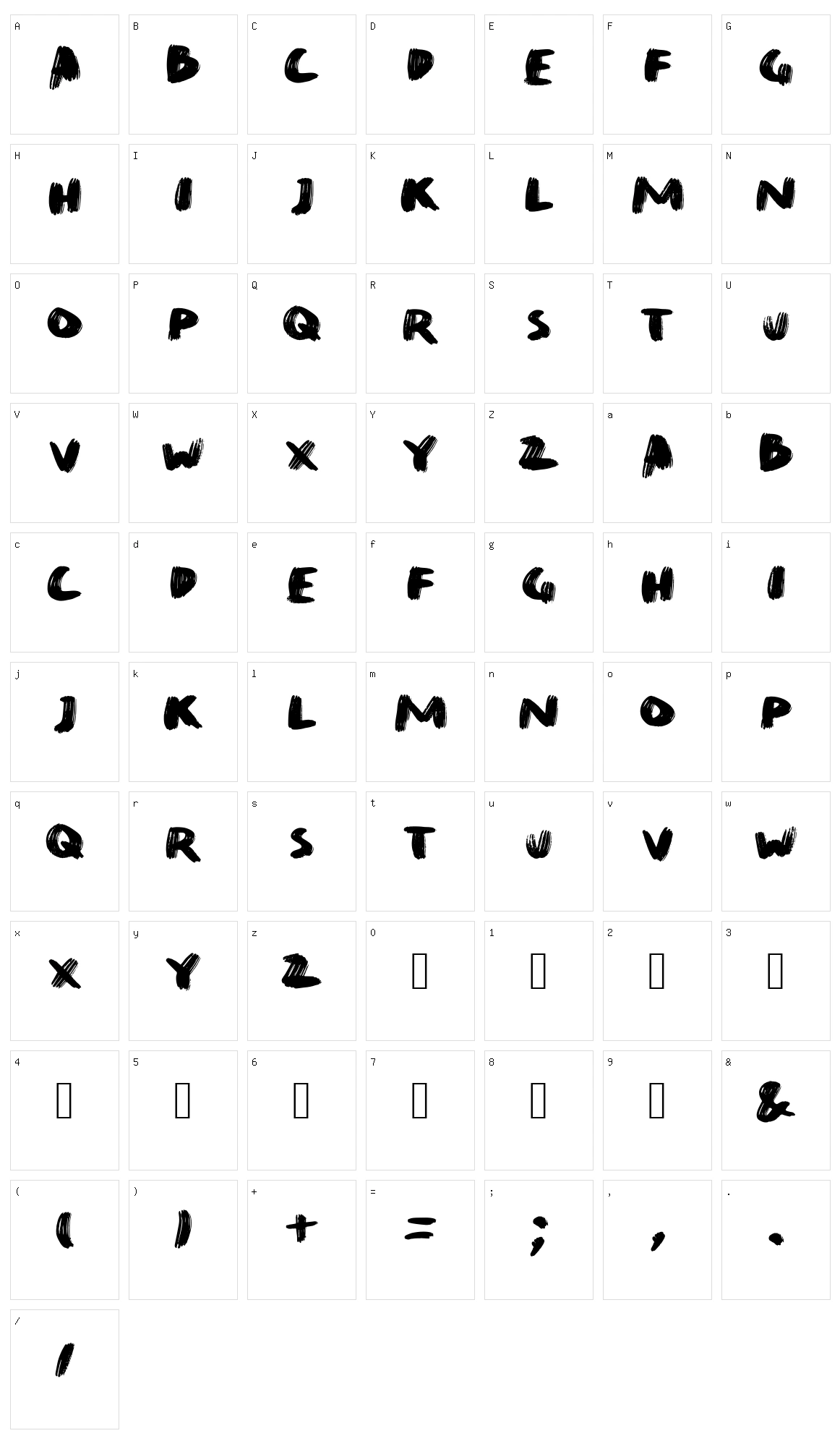 Quirk Brush Big Character Set