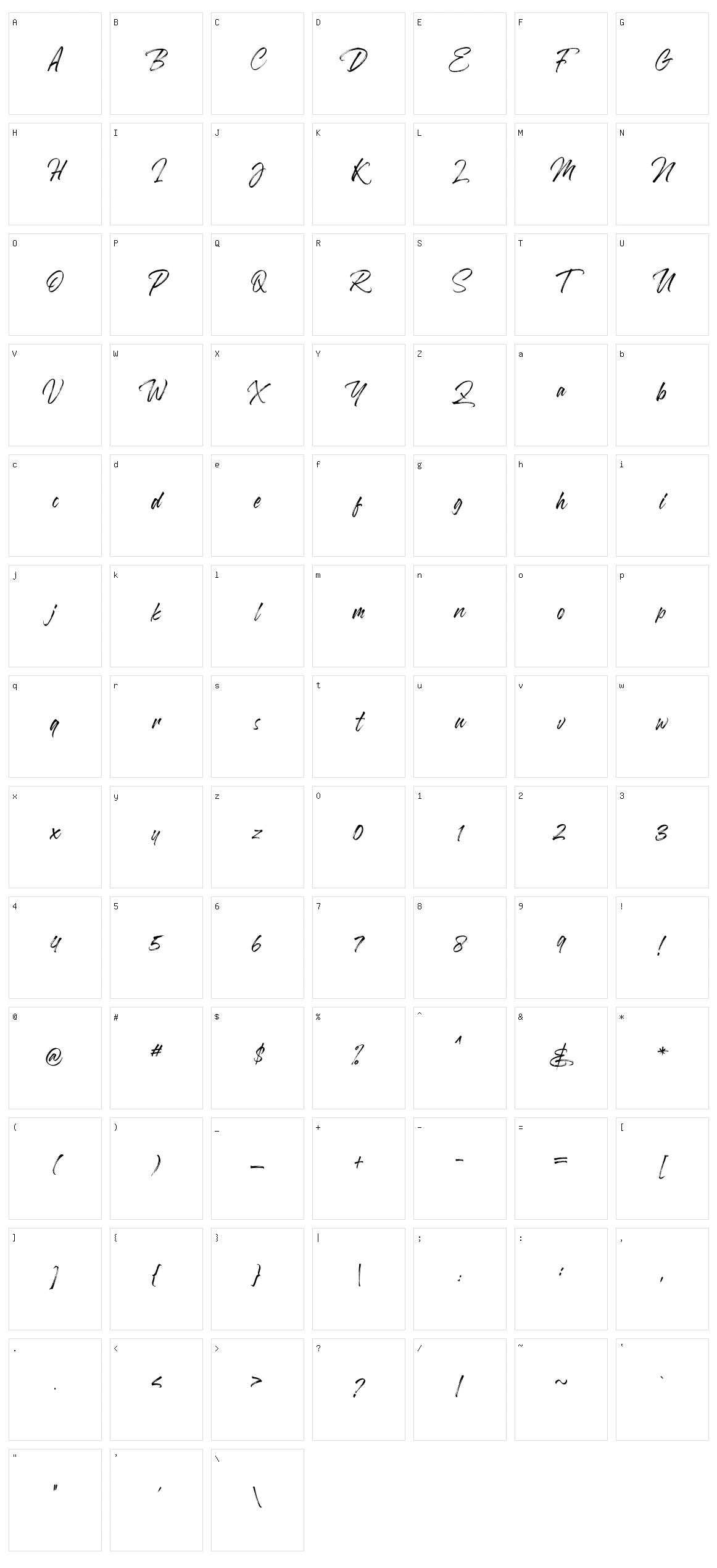 Fudelines Character Set
