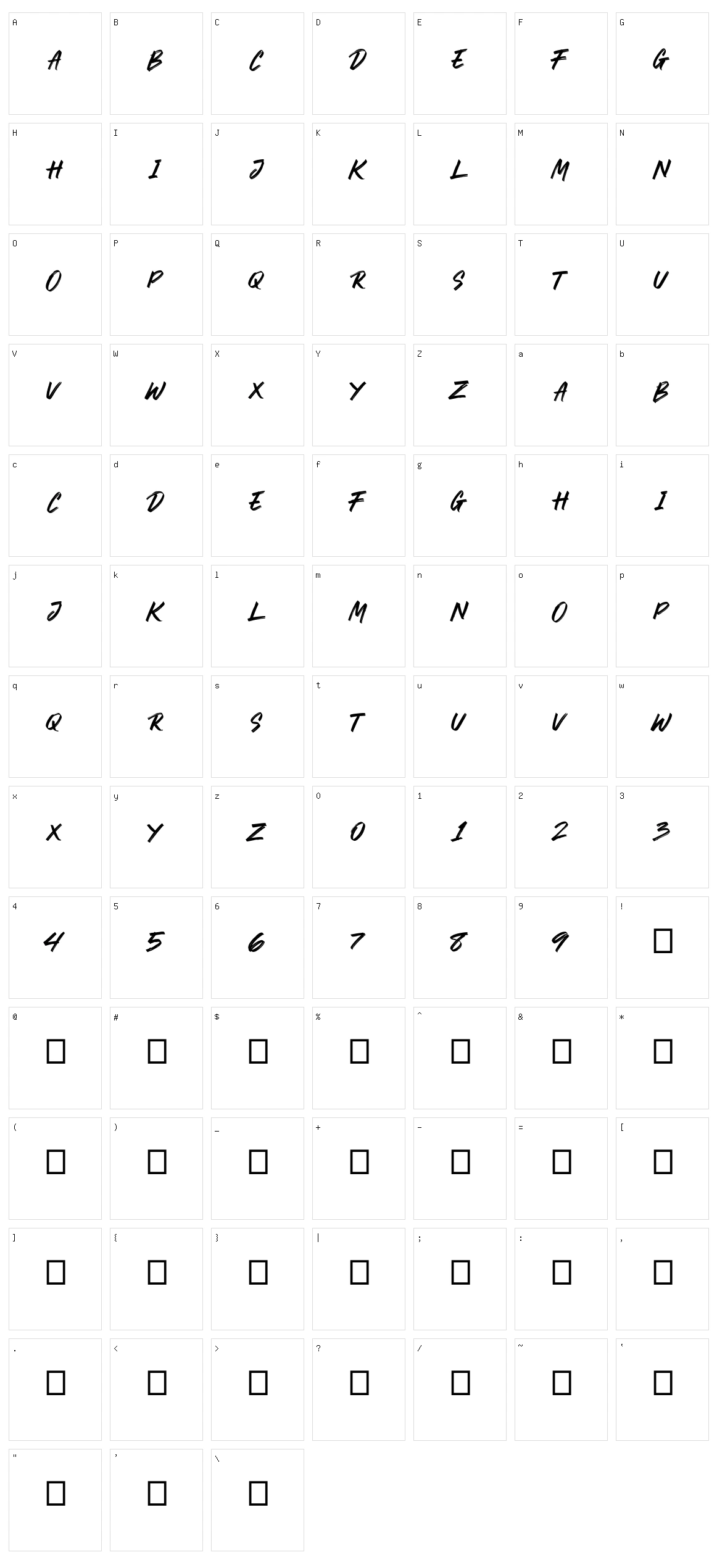 Crackrock Character Set
