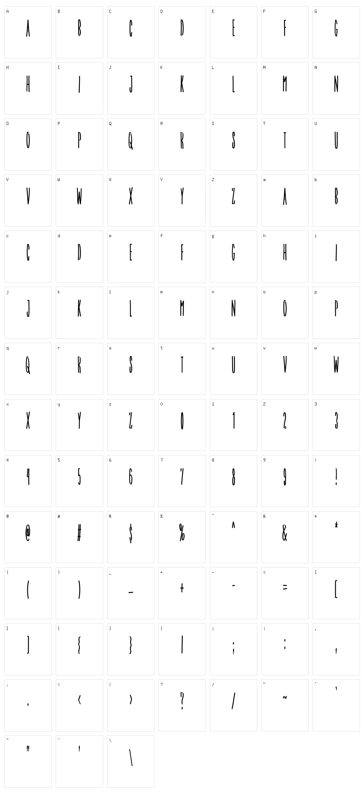 Tele Brush Character Set