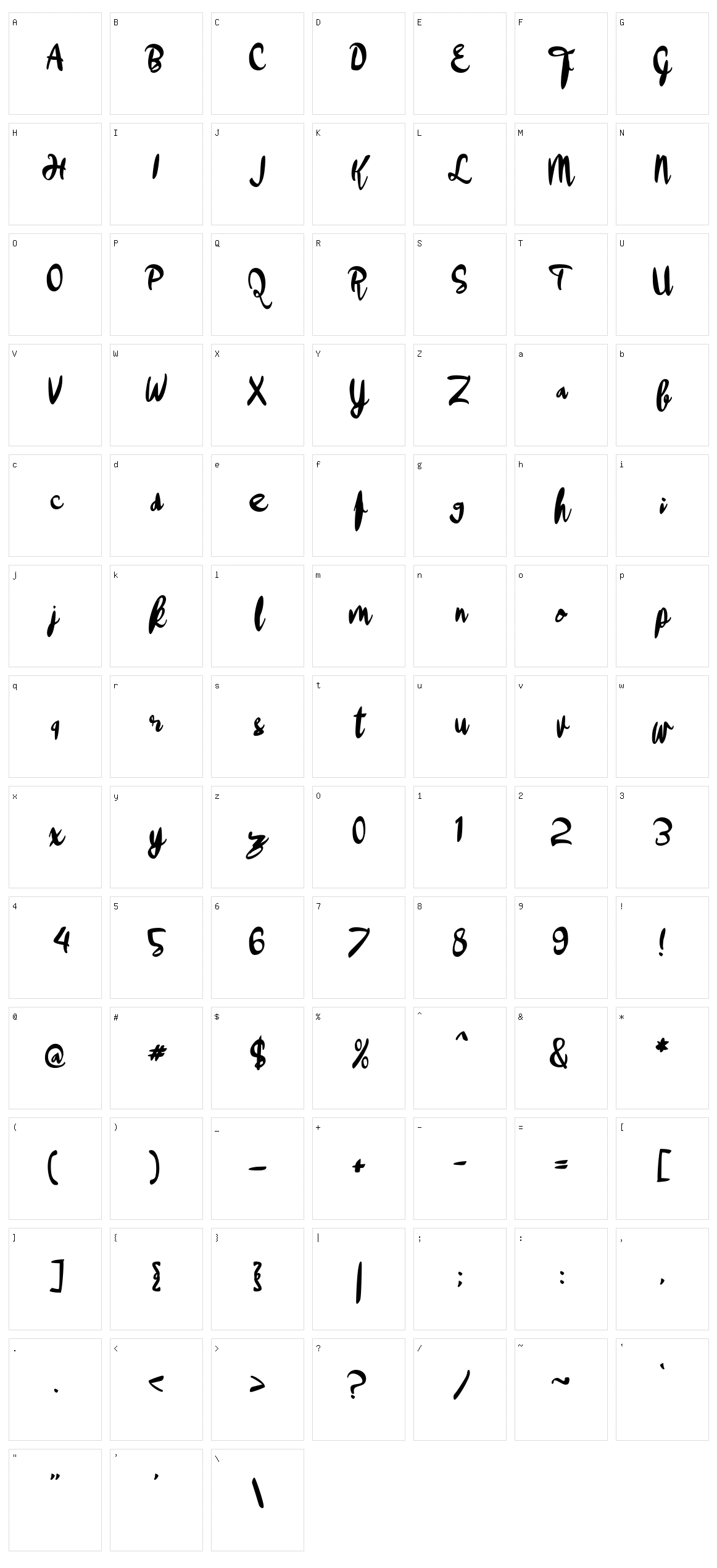 A Apollo Character Set