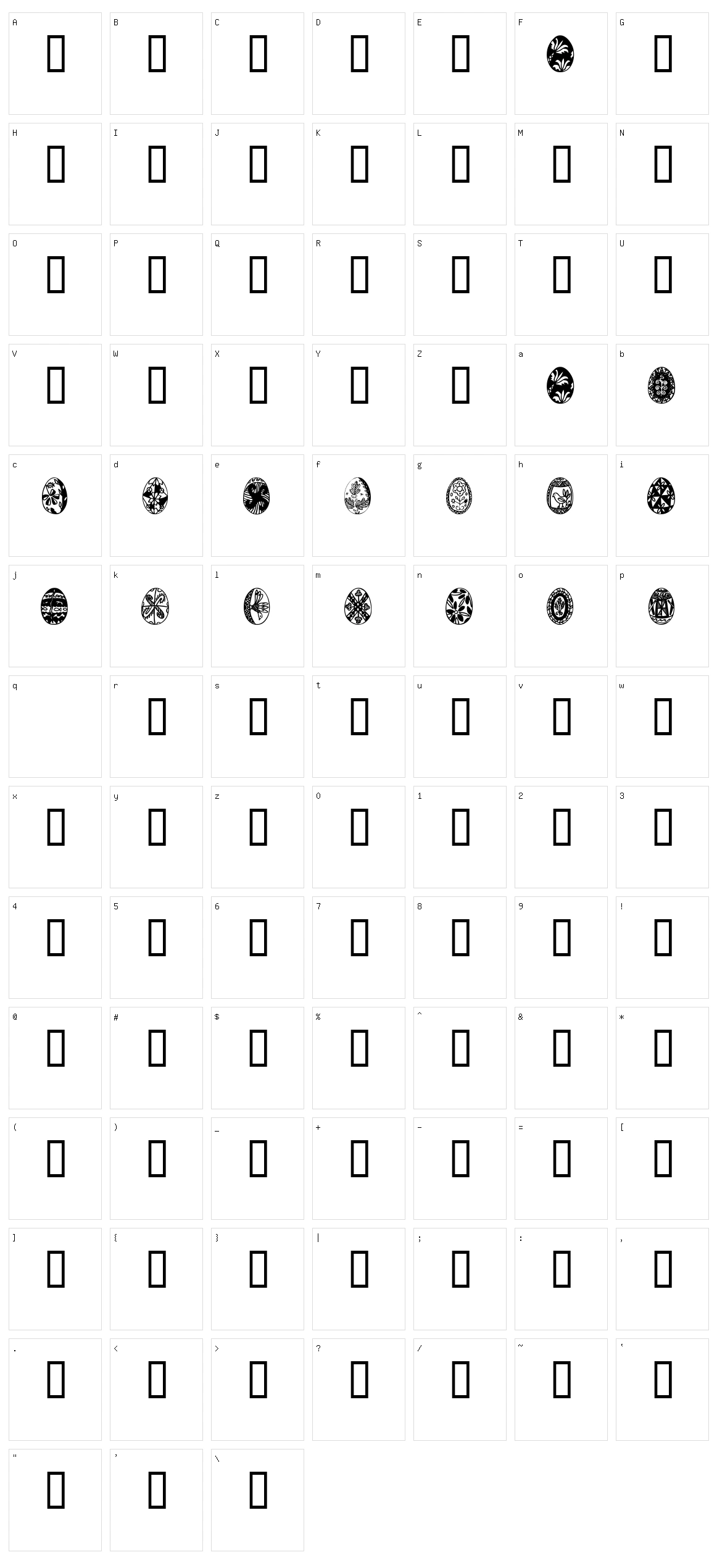 Easter Time Character Set
