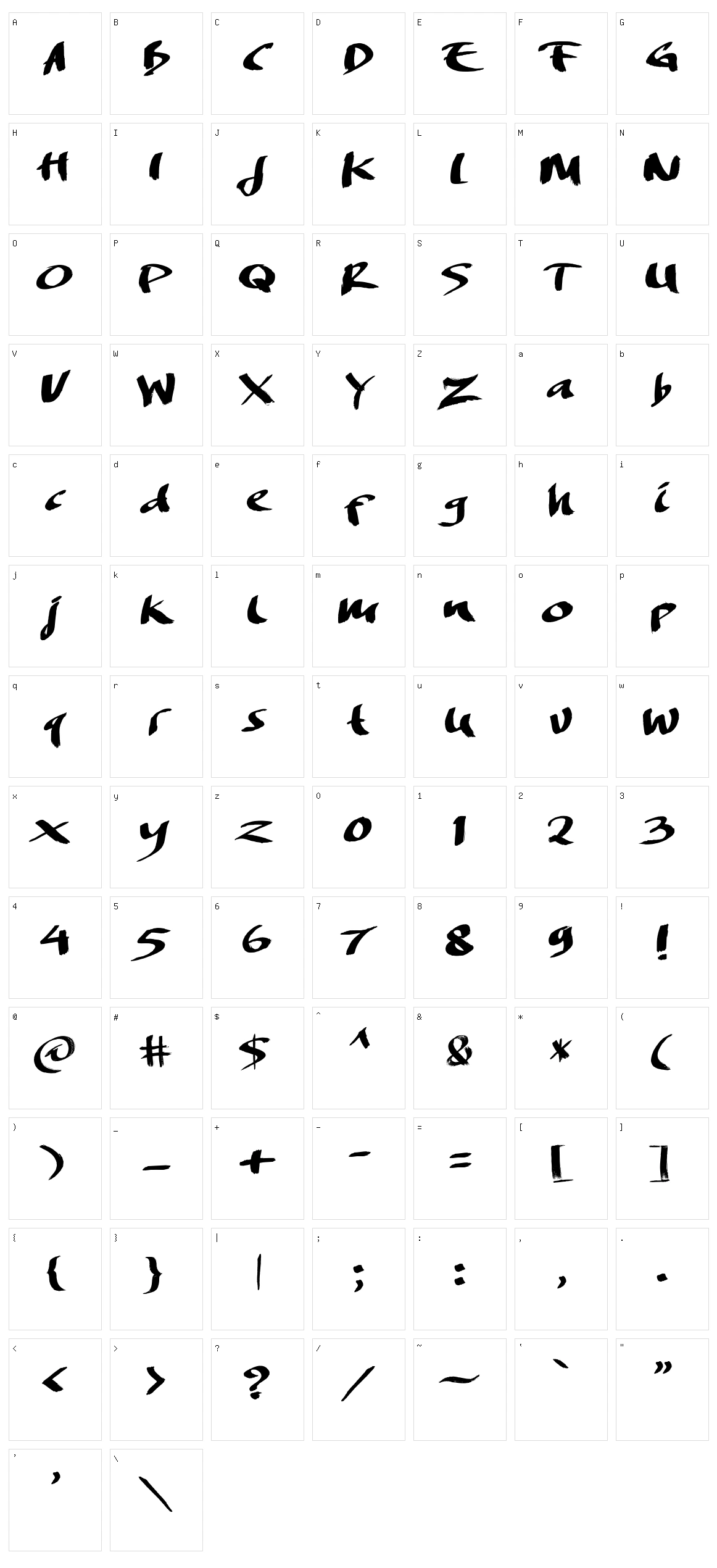 Dreamers Brush Character Set