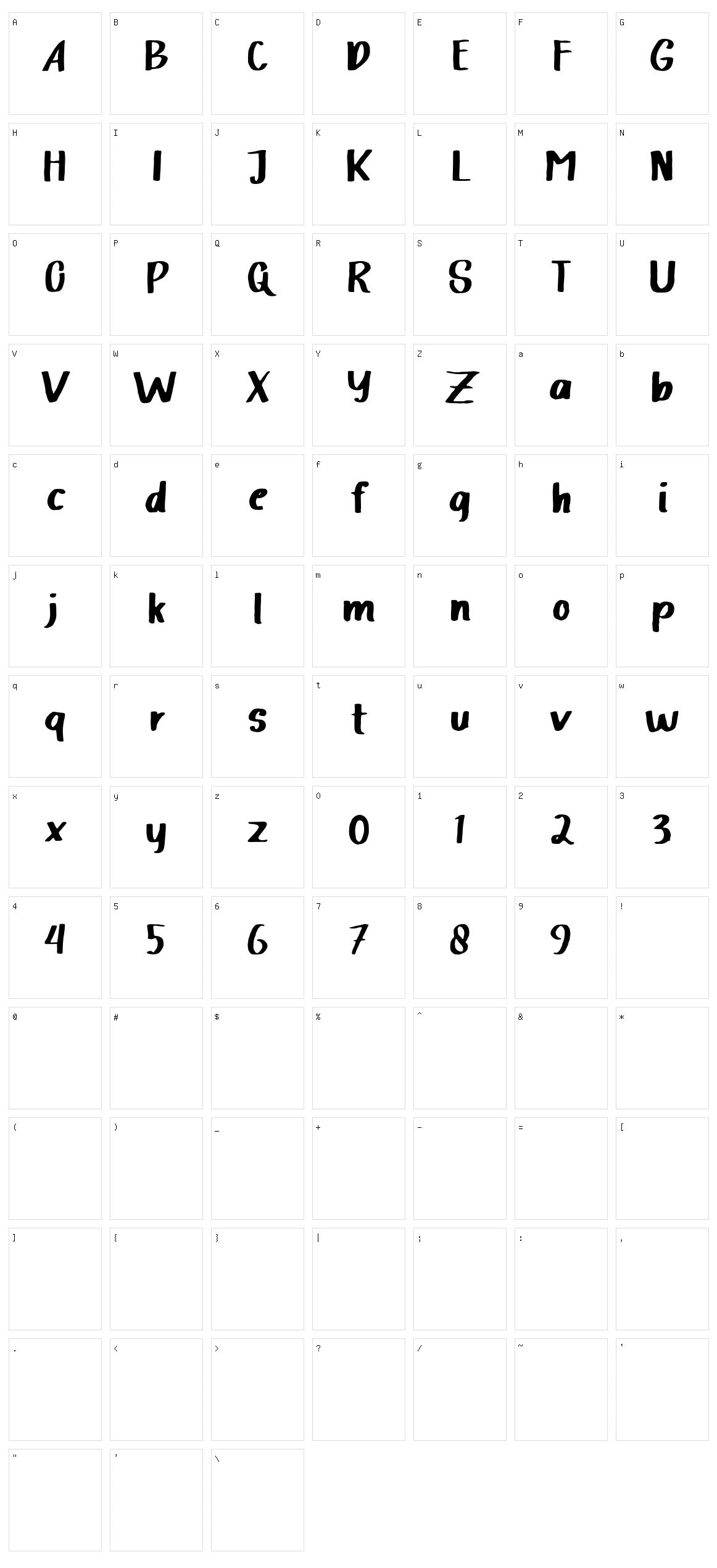 Halimah Character Set