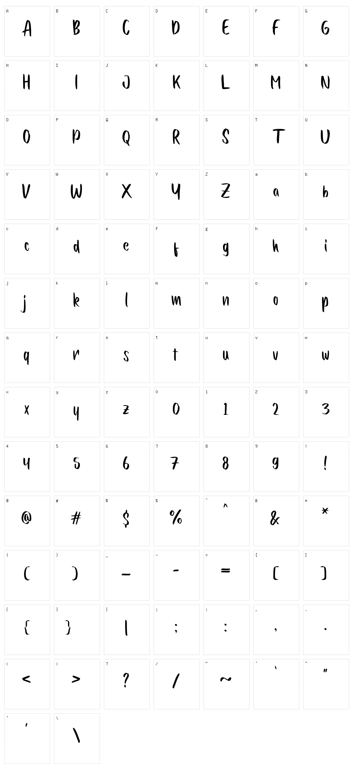 Quicken Character Set