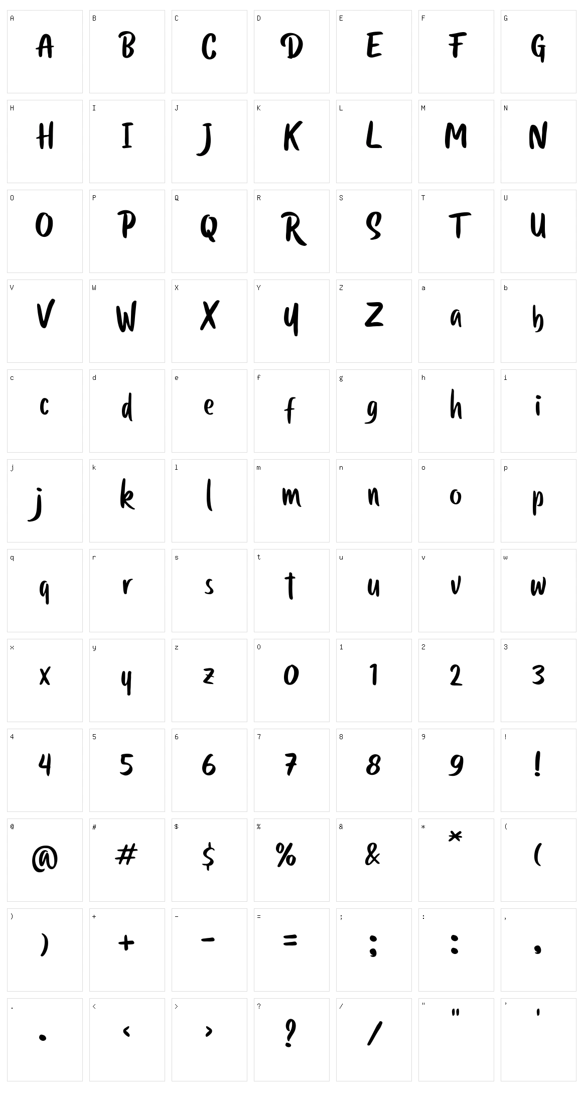Anglice Character Set