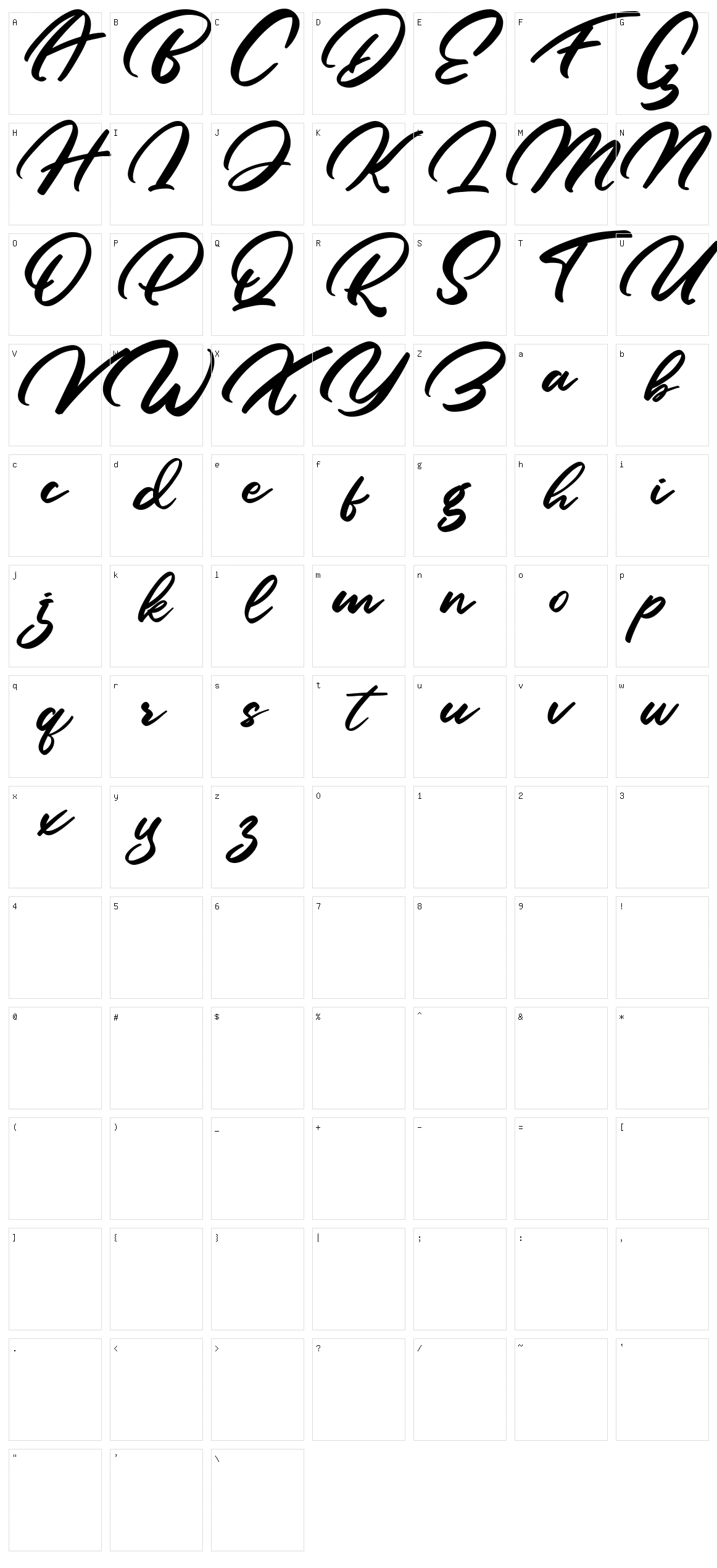 High Sky Character Set
