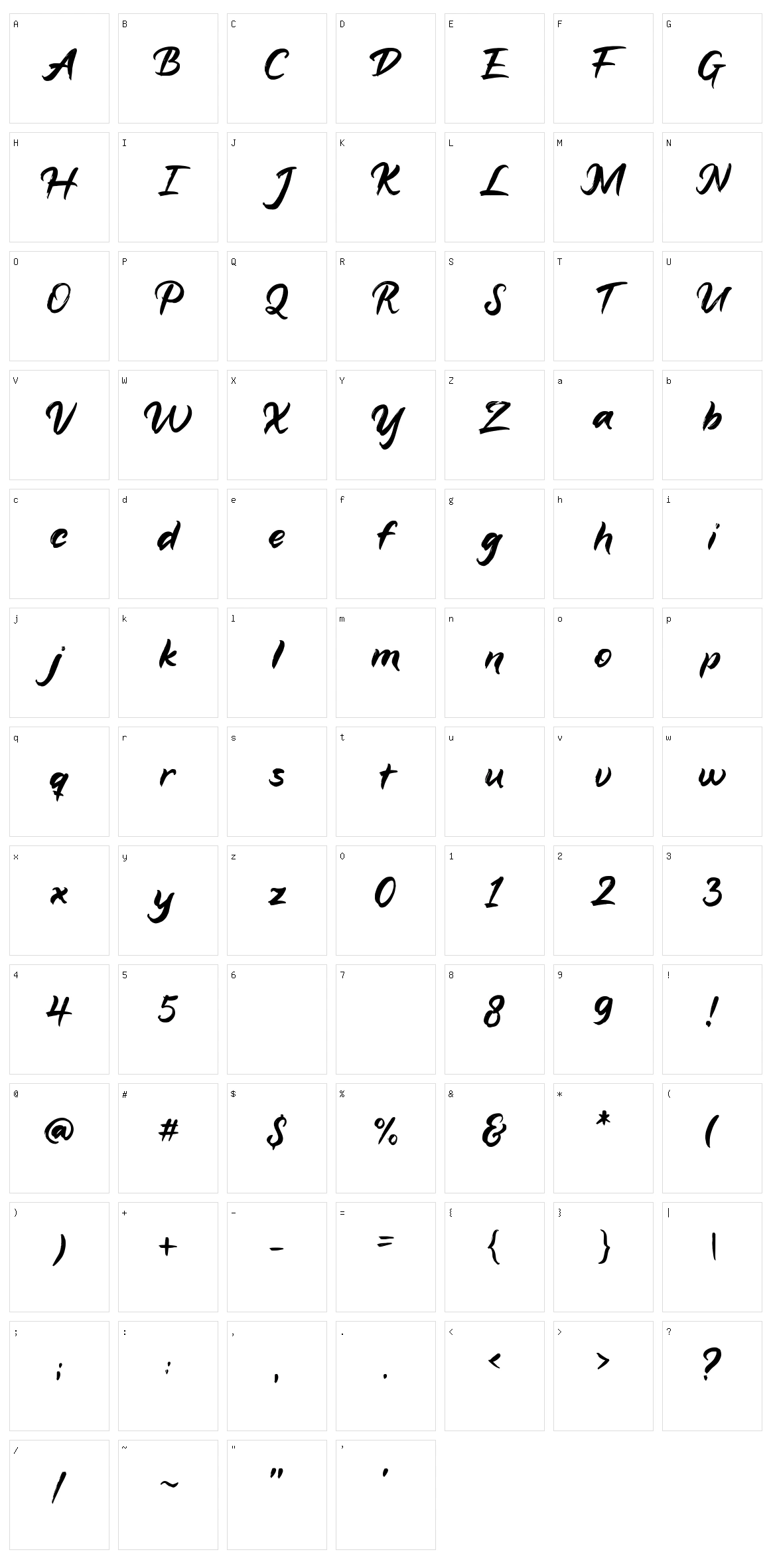 Aligatai Character Set