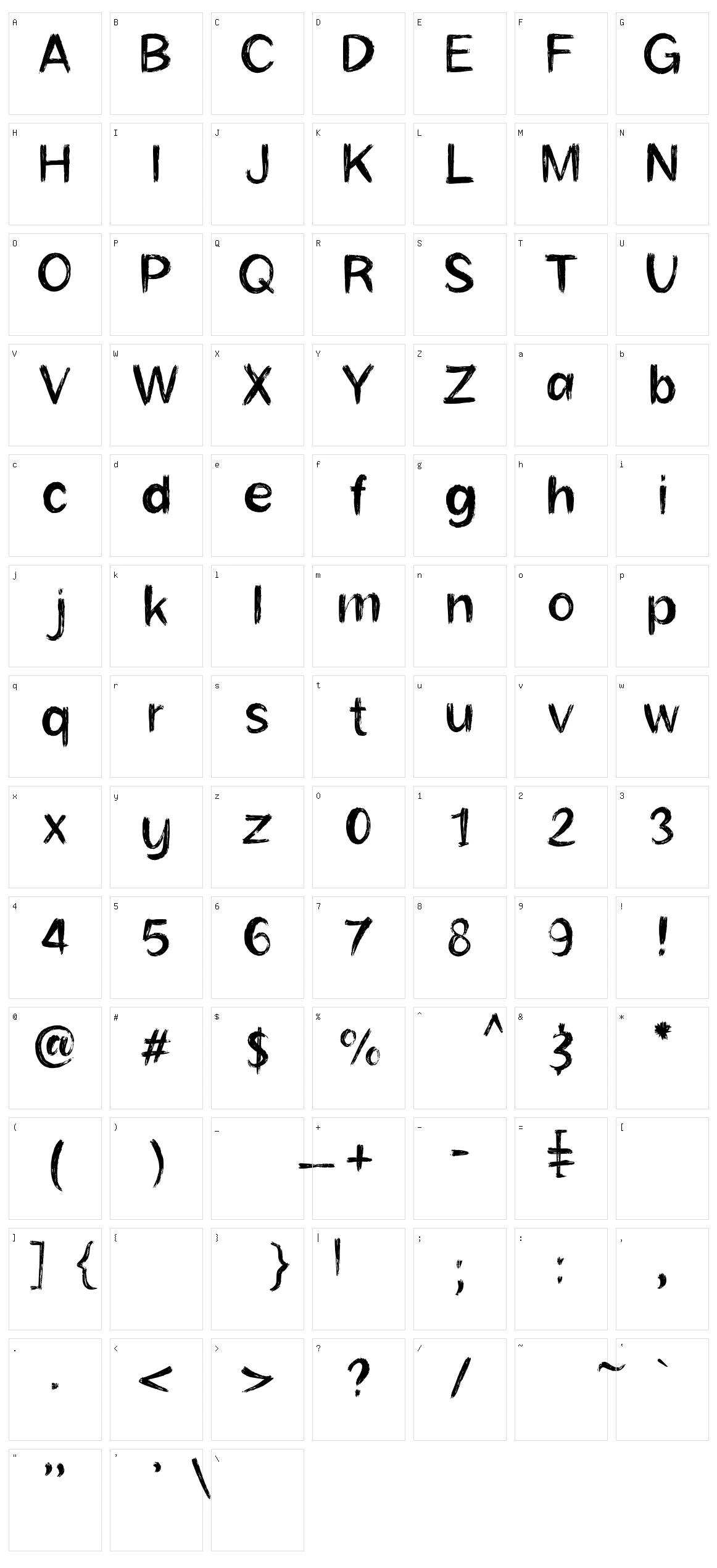 Sanstuy Brush Character Set