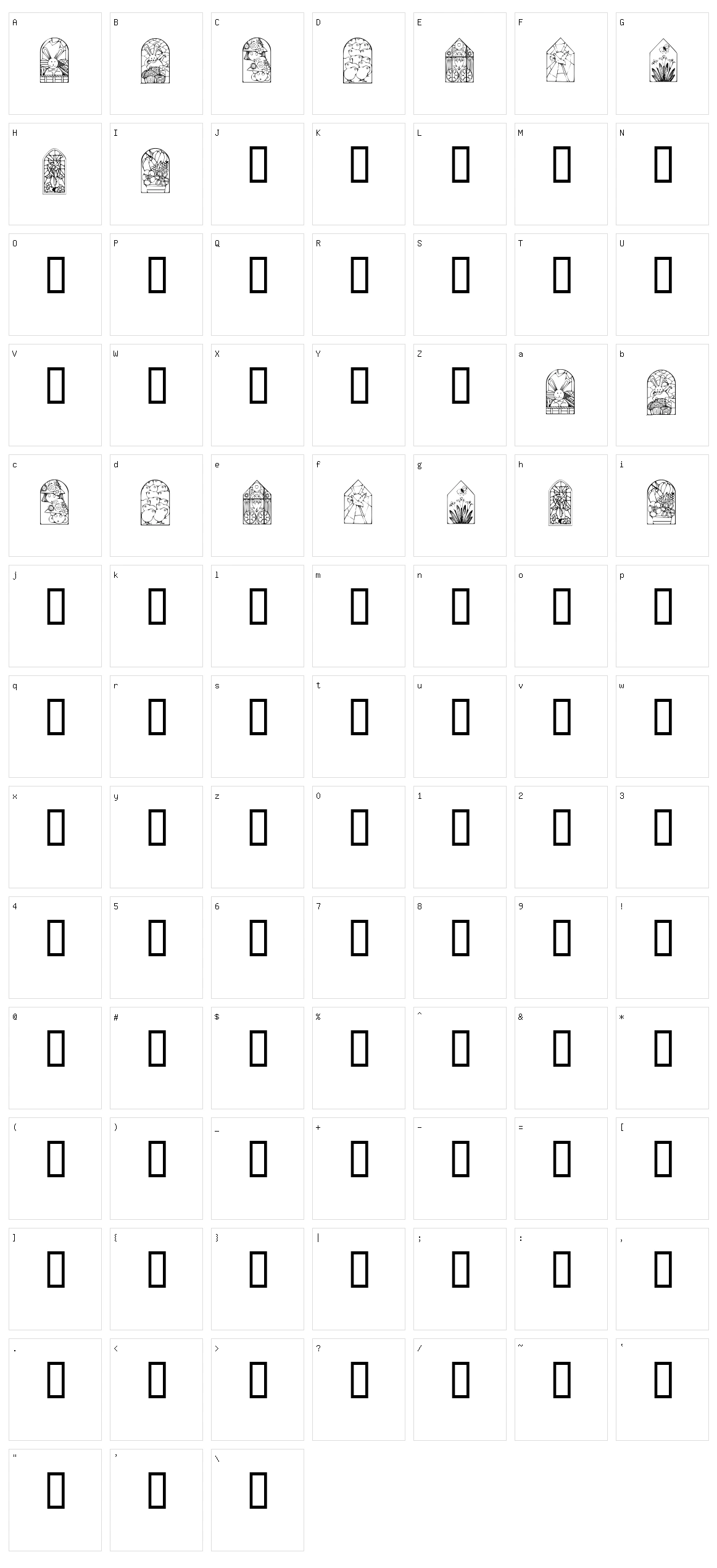 KR Easter Windows Character Set