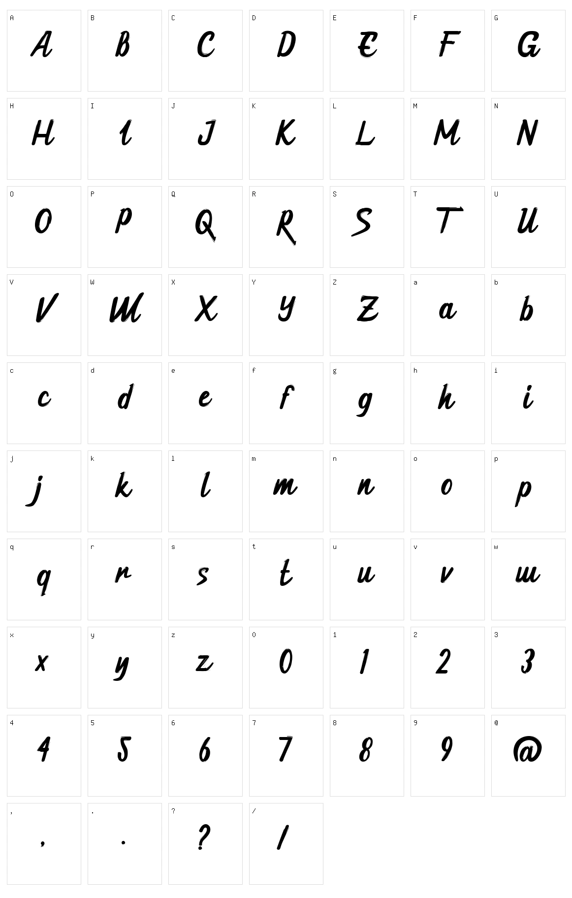 Quintana Character Set