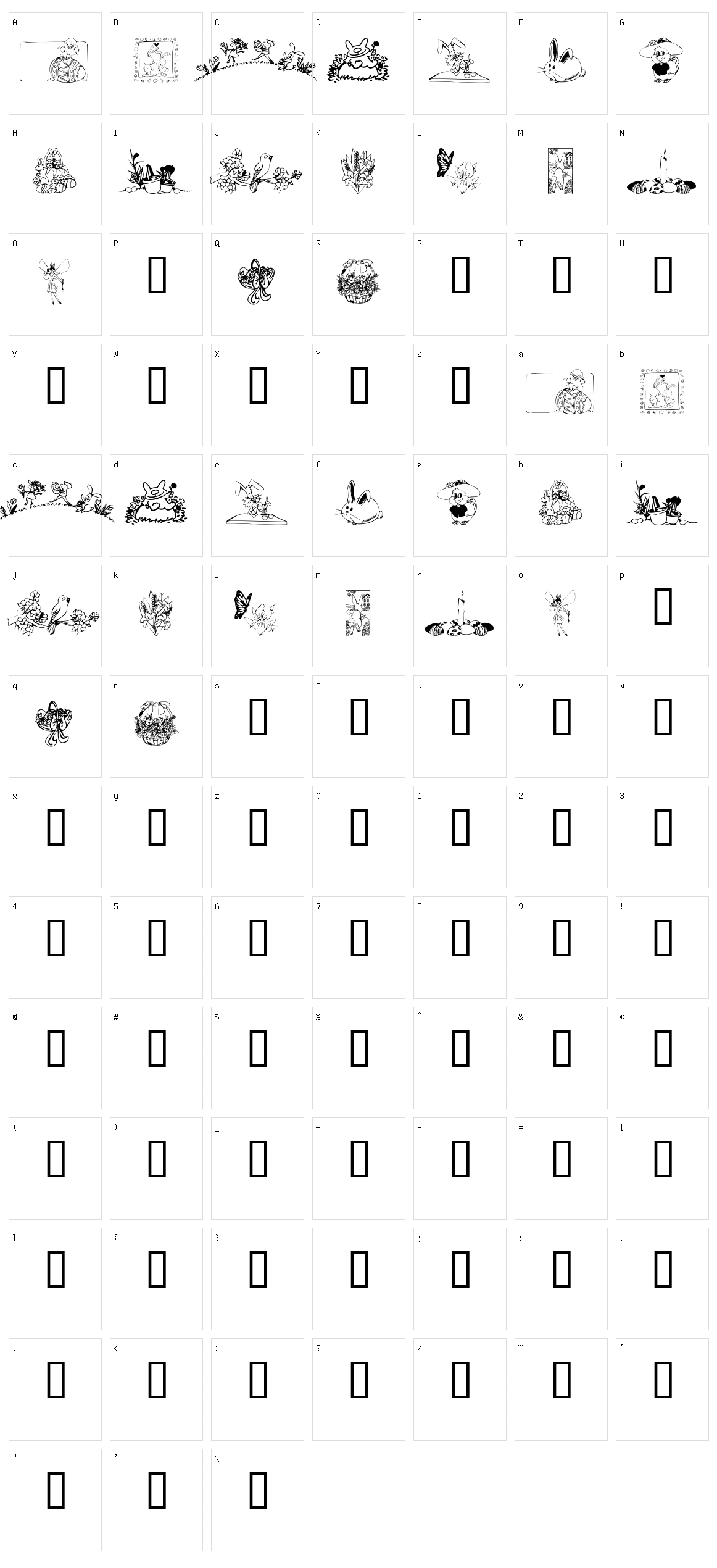 KR Easter 2002 Character Set