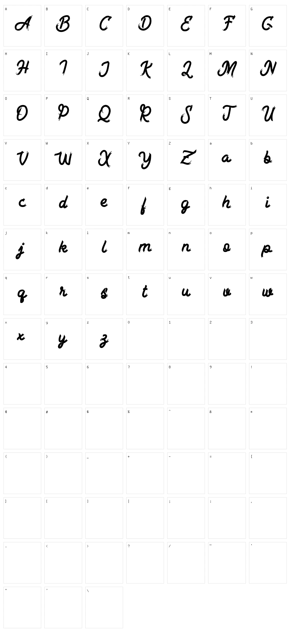 Alkilri Character Set