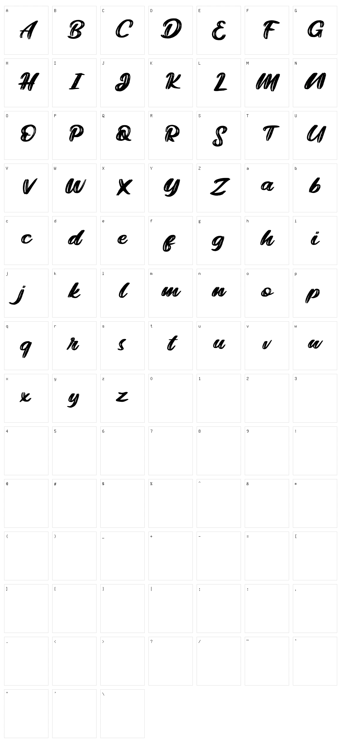 Bright Character Set