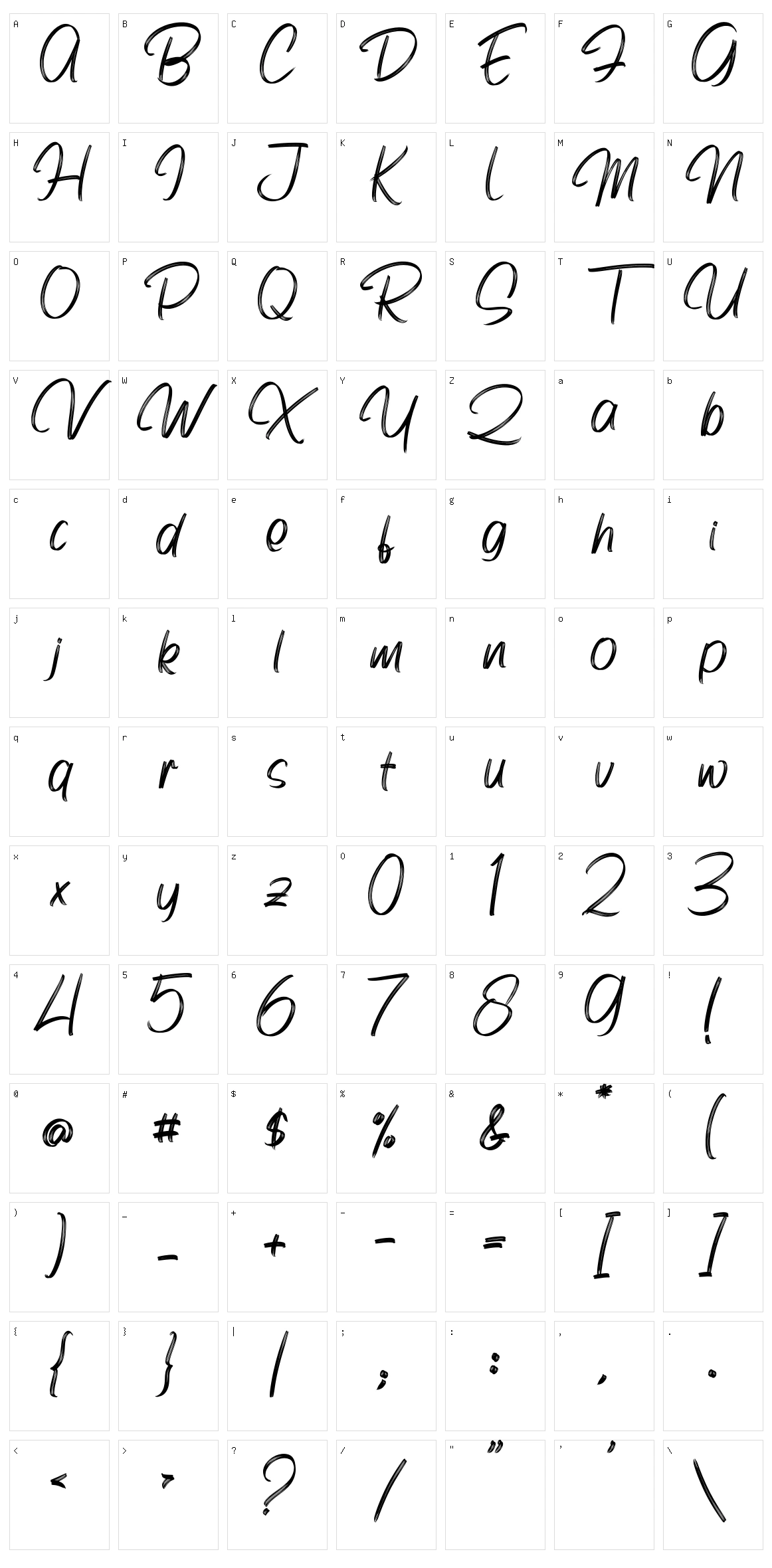 Bonitto Character Set