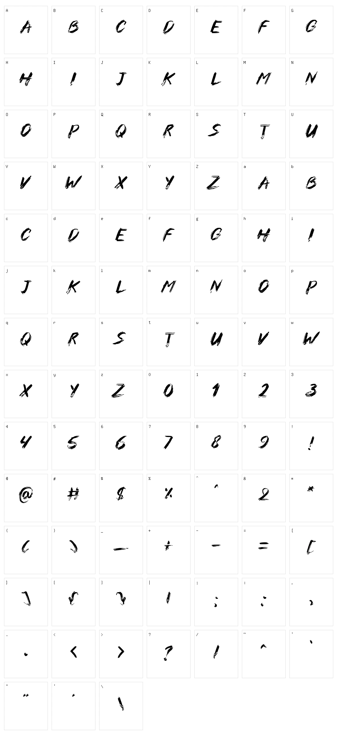 Cross X Character Set