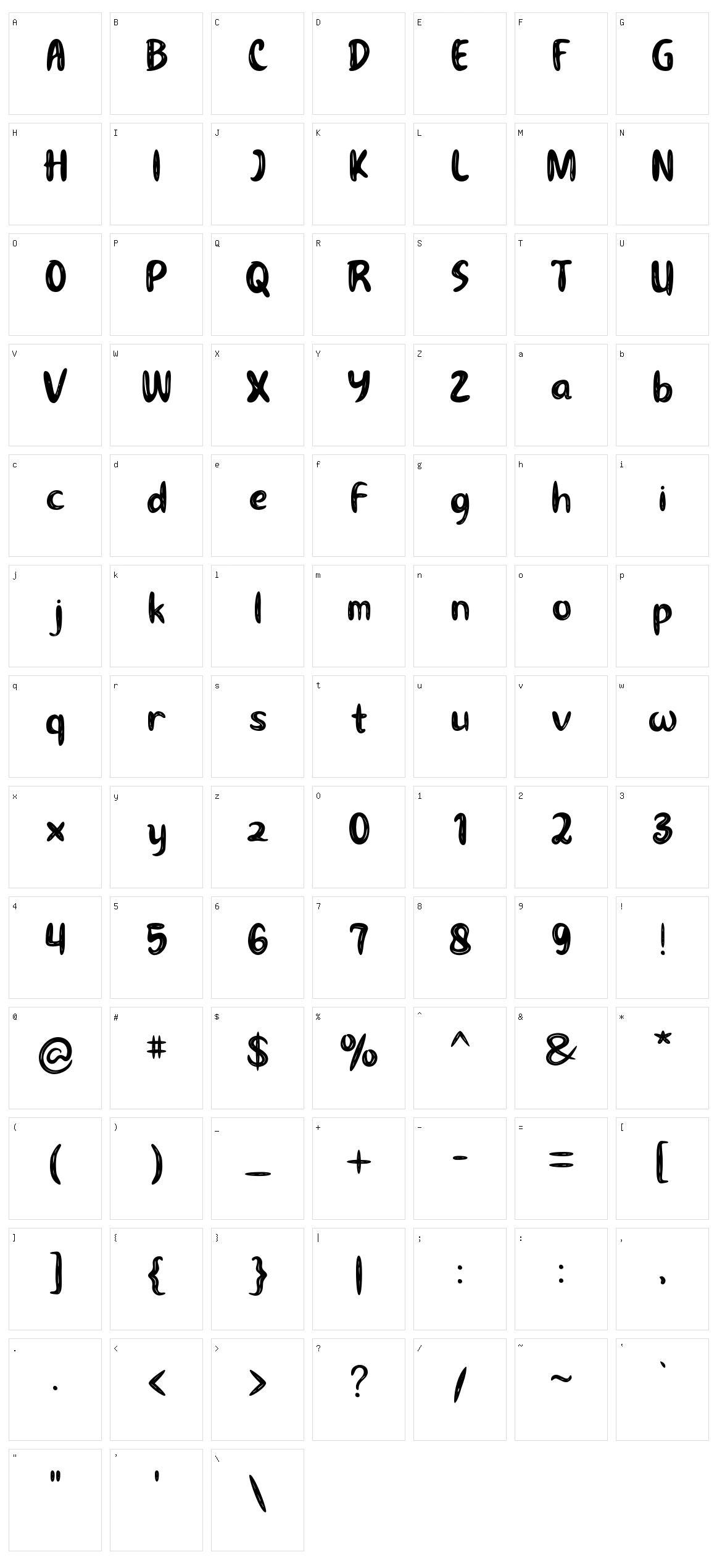 Hurry Before Gone Character Set