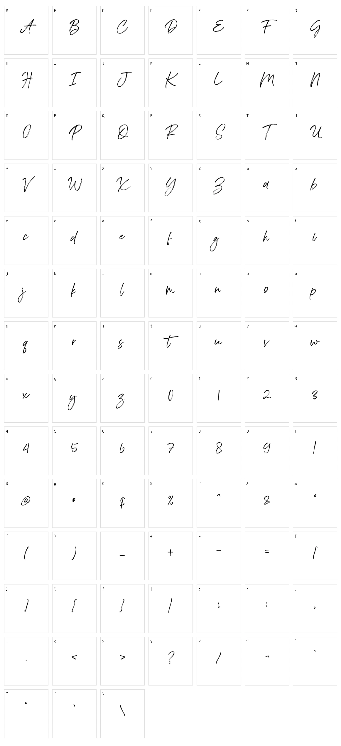 Bedontes Character Set