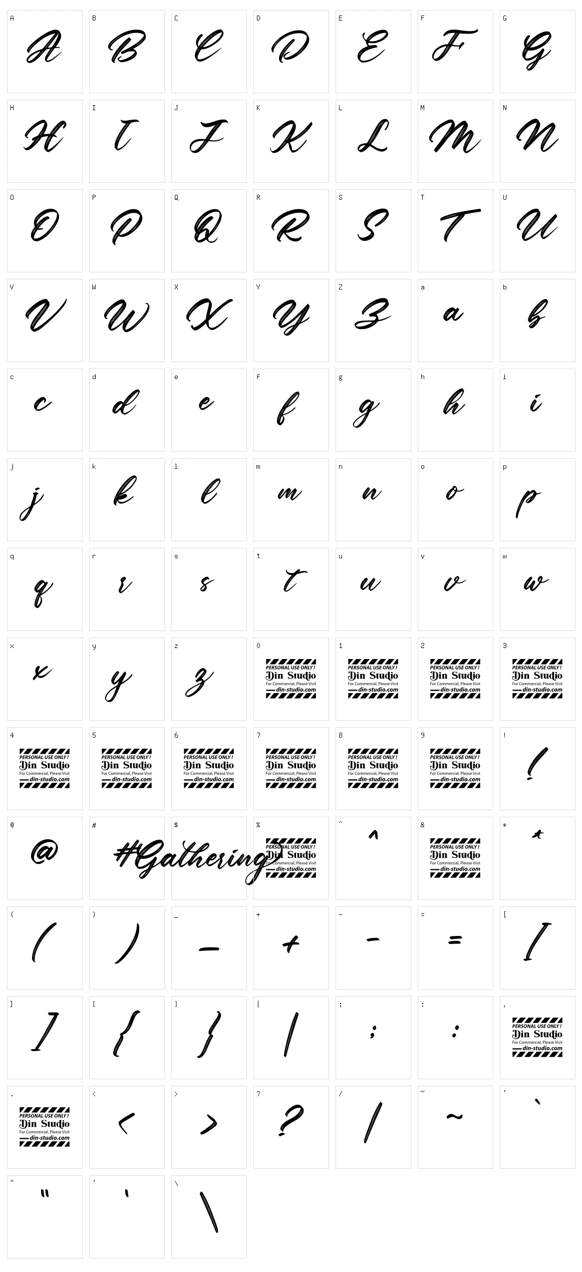 Gathering Character Set