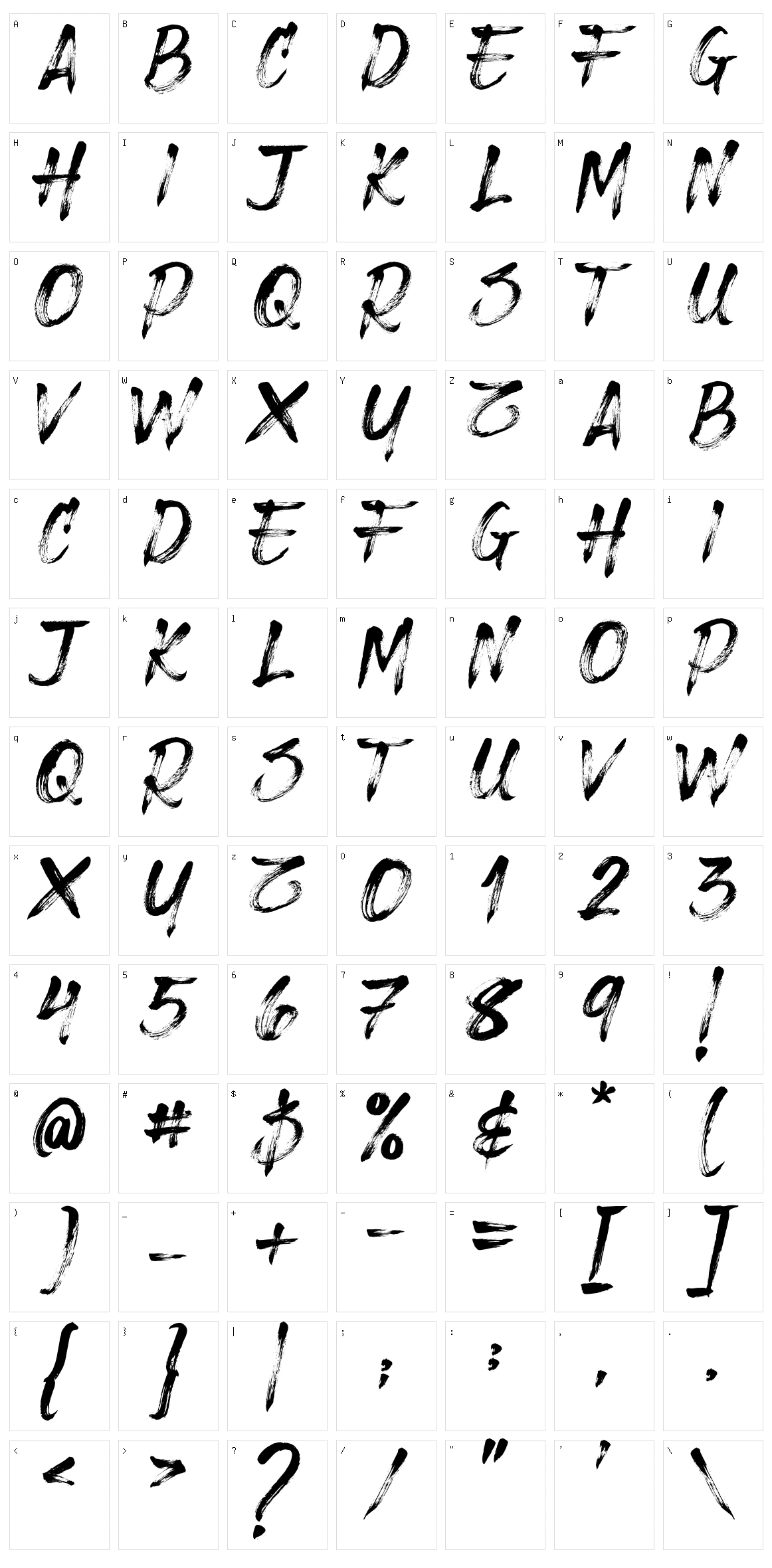 Sore Character Set