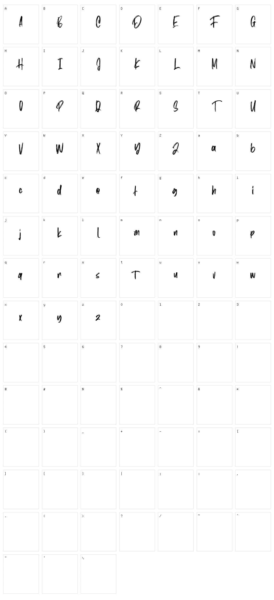 Mist Sunshine Brush Character Set