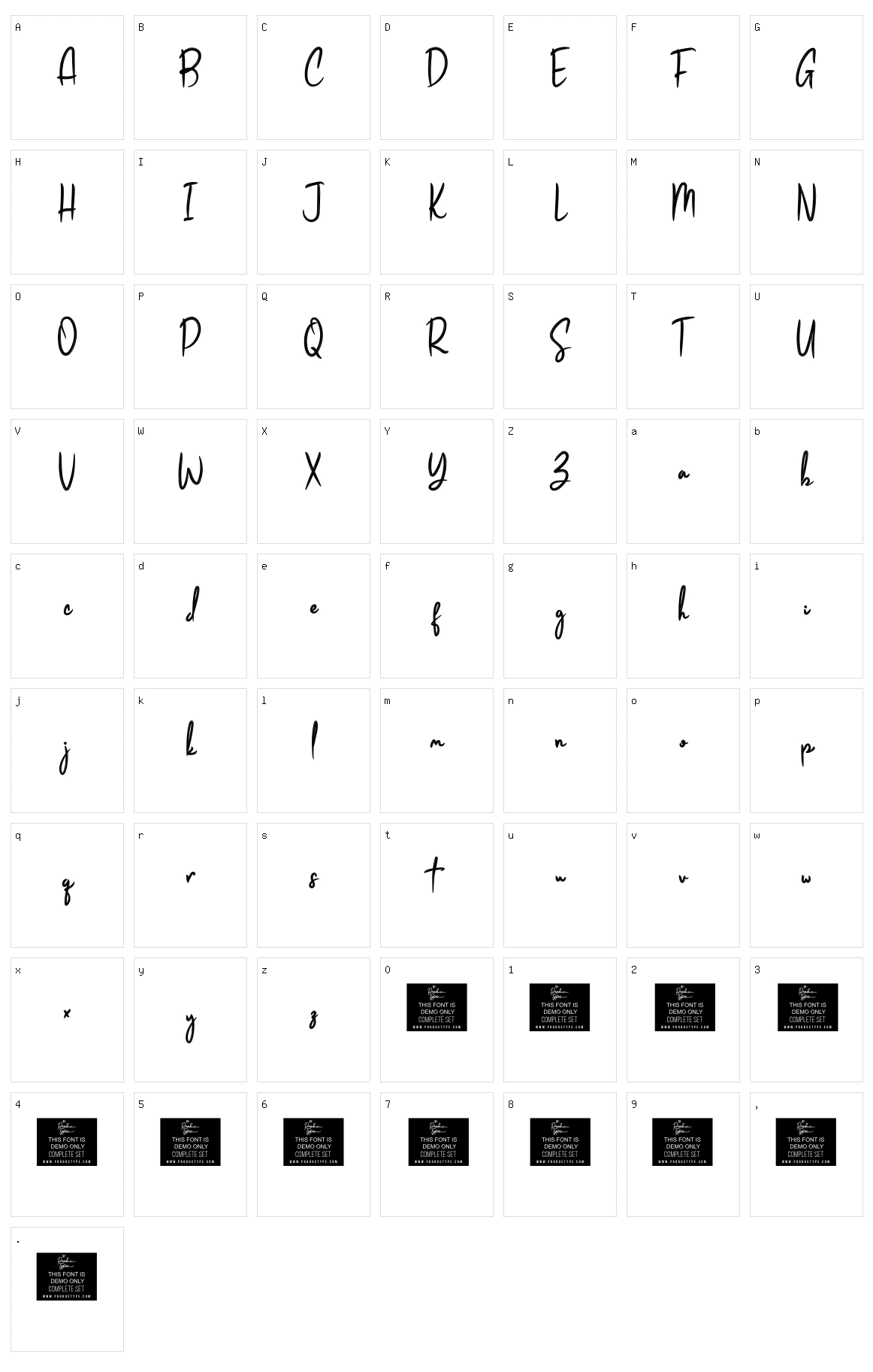 Sweety Character Set
