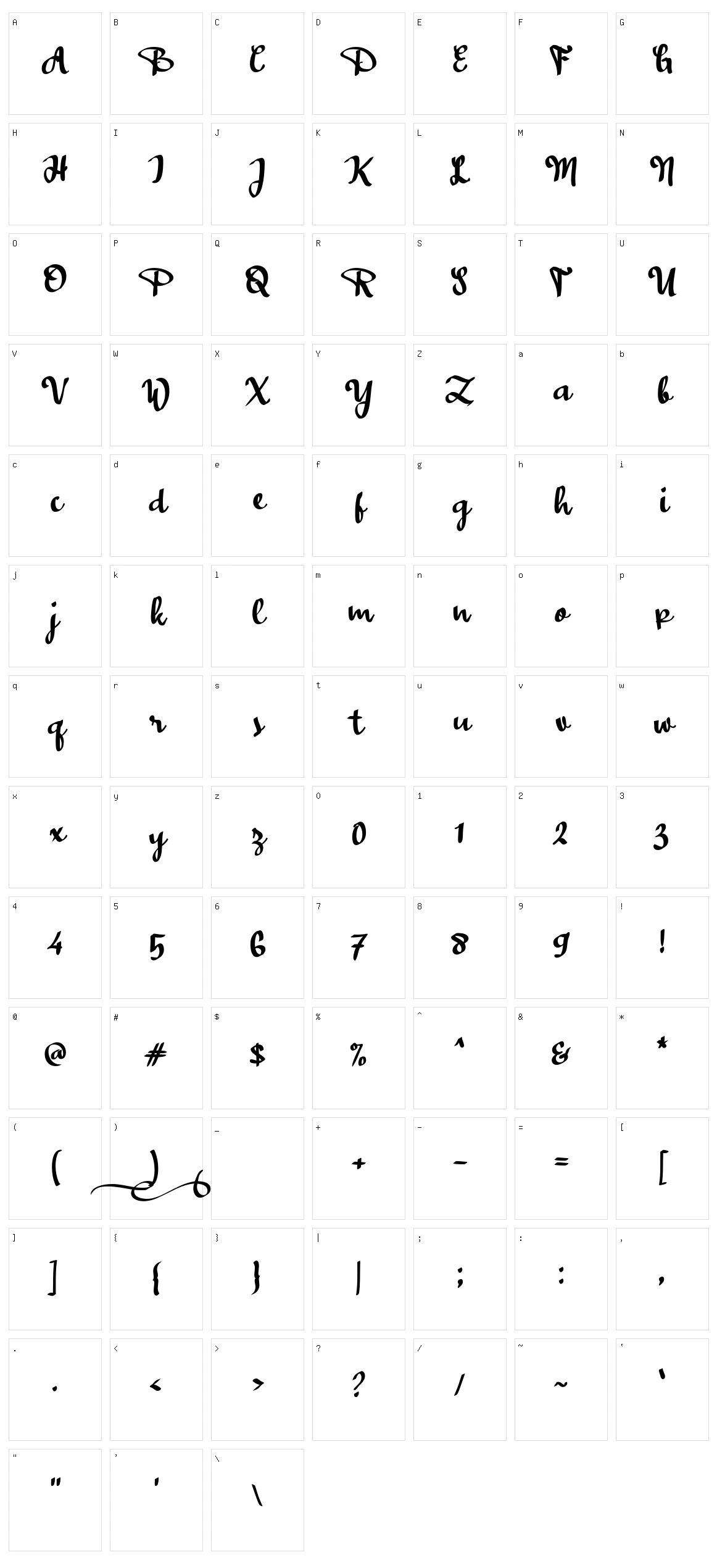 A Asalkan Character Set