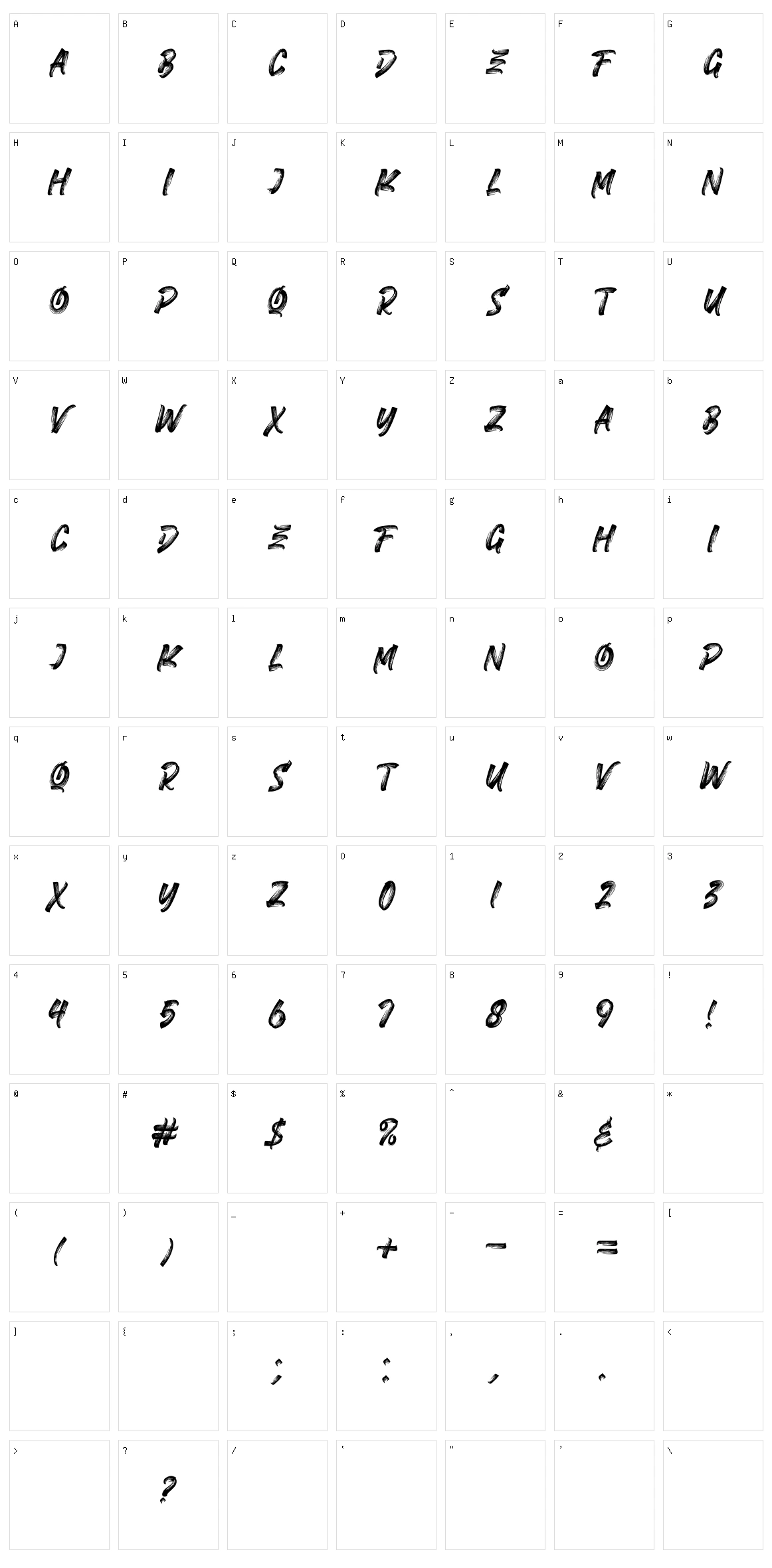 Fighter Brush Character Set