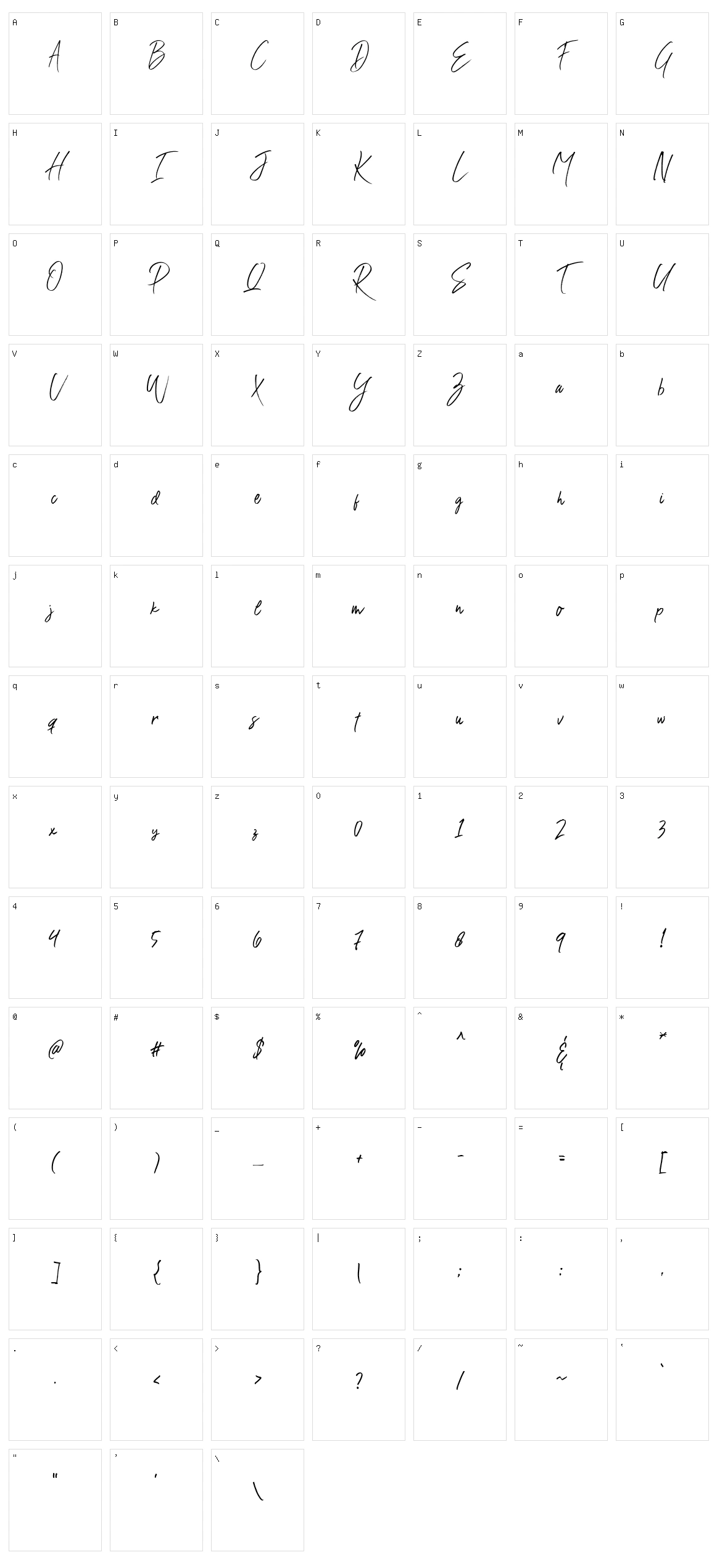 The Legend Character Set