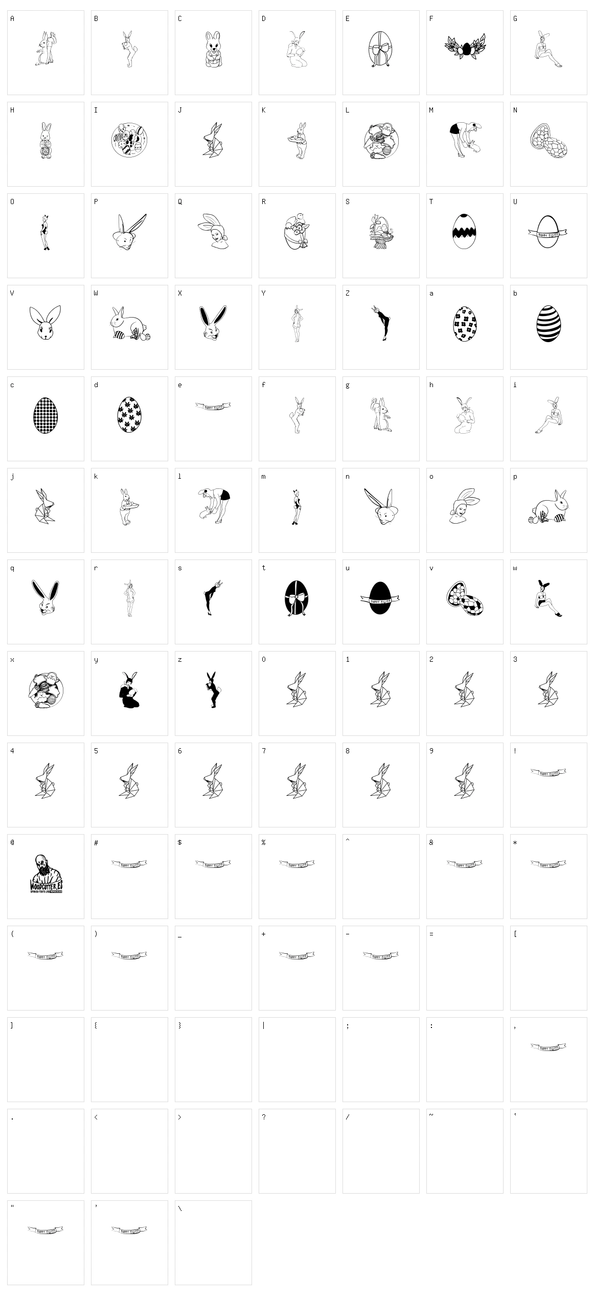 Angie's Vintage Easter Character Set