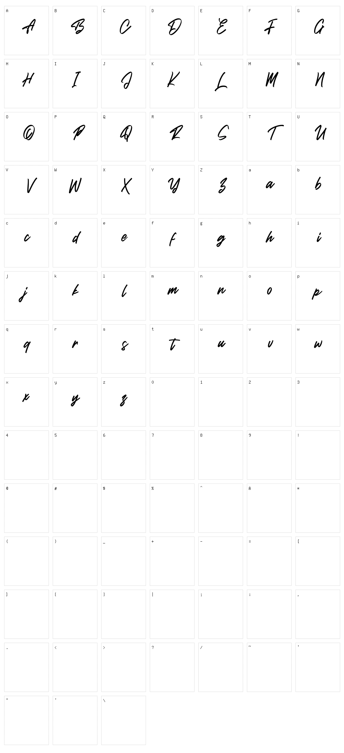 Brish Hair Character Set