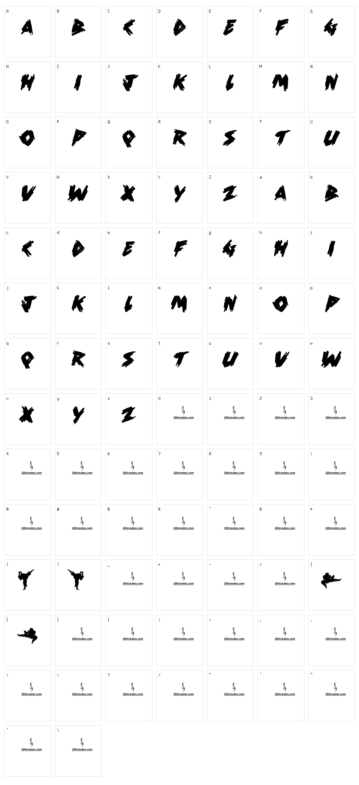 Karate Character Set