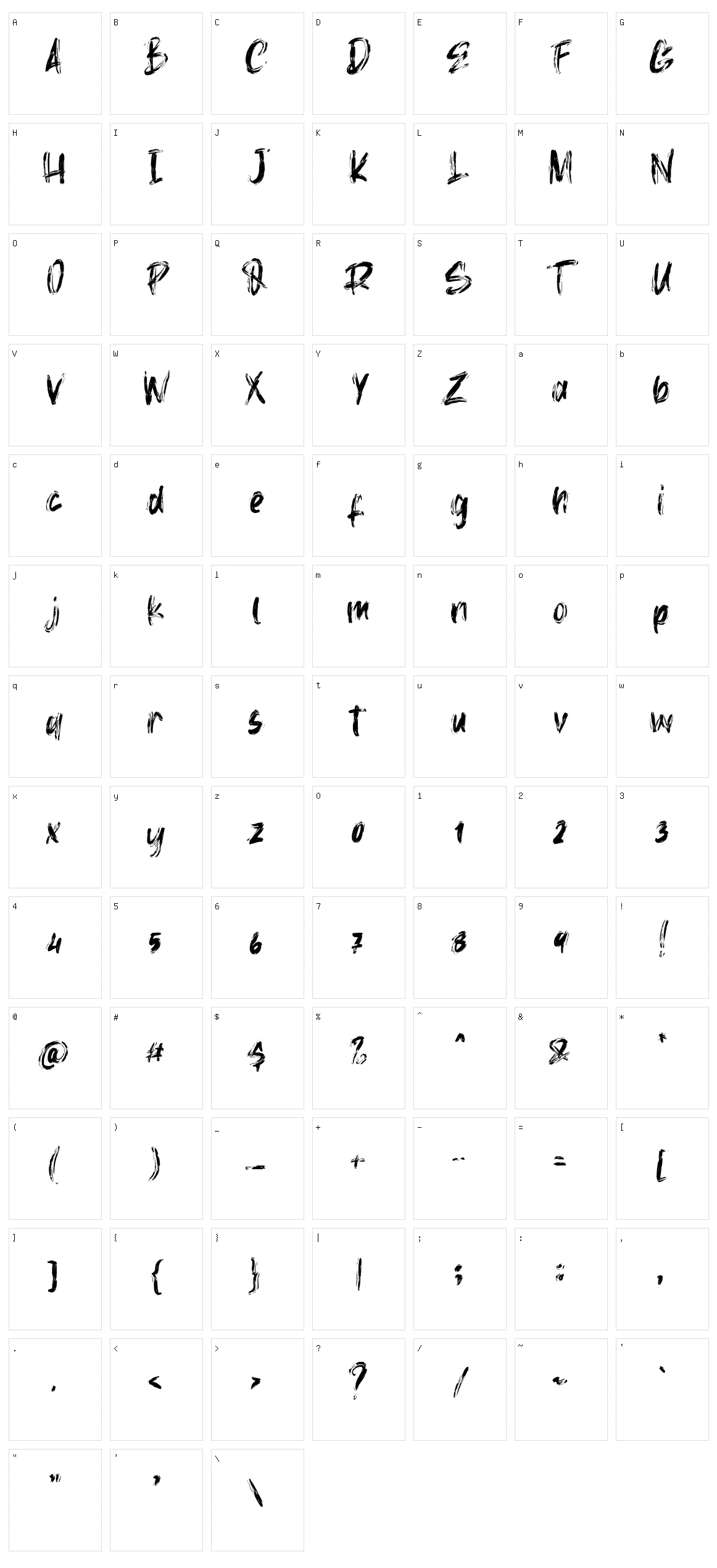 Death Rock Character Set