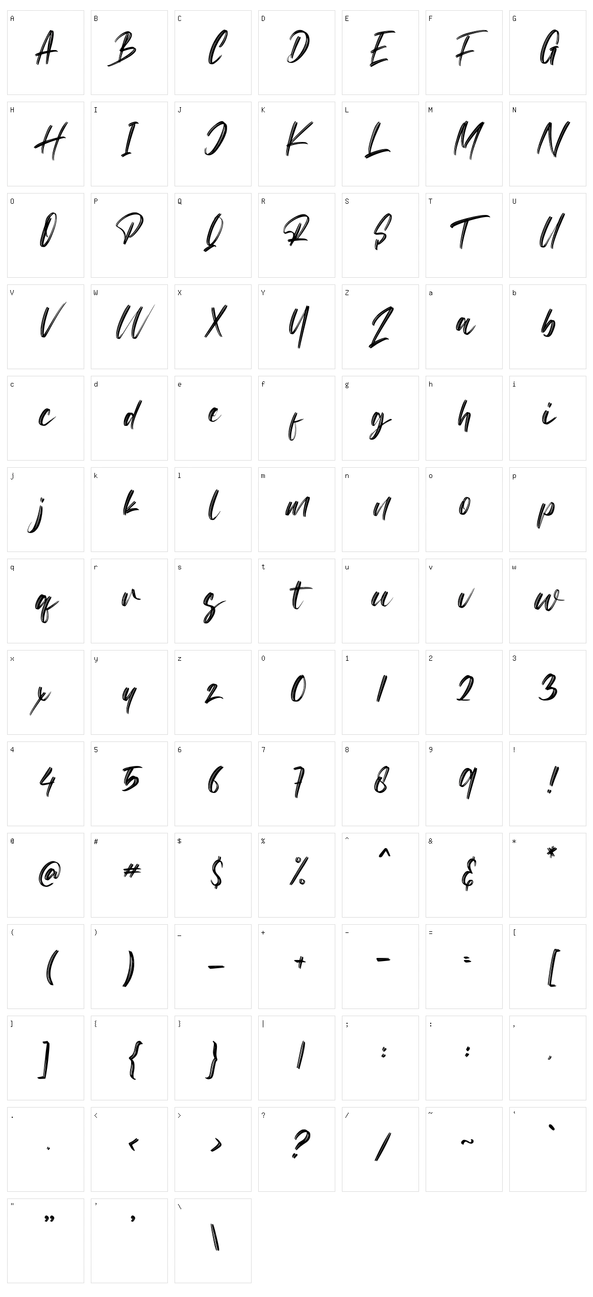 Monera Calm Character Set