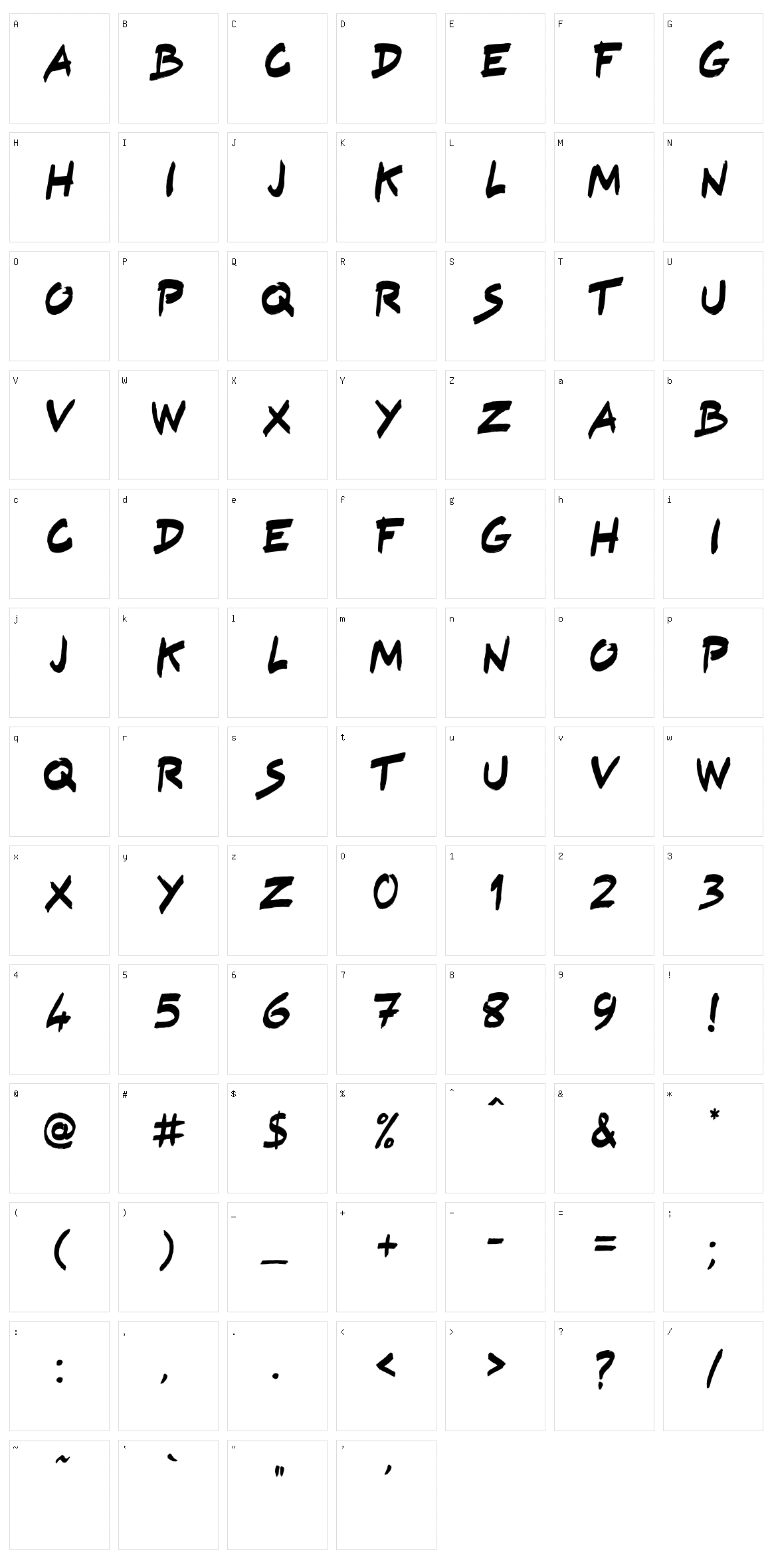 Kazyinfo Character Set