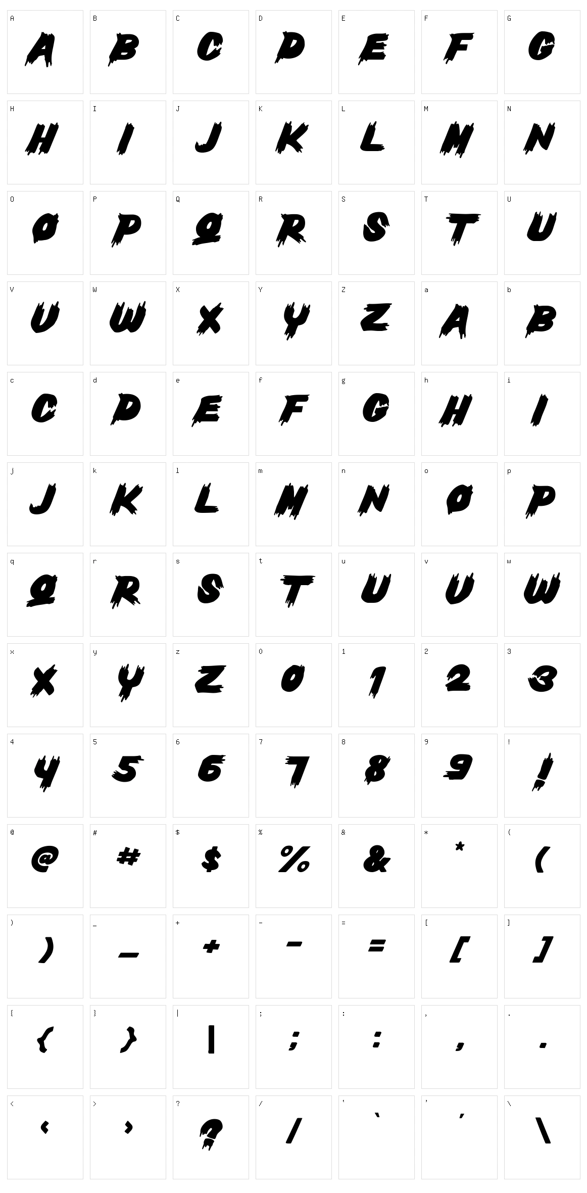 Brotherhood Brush Character Set