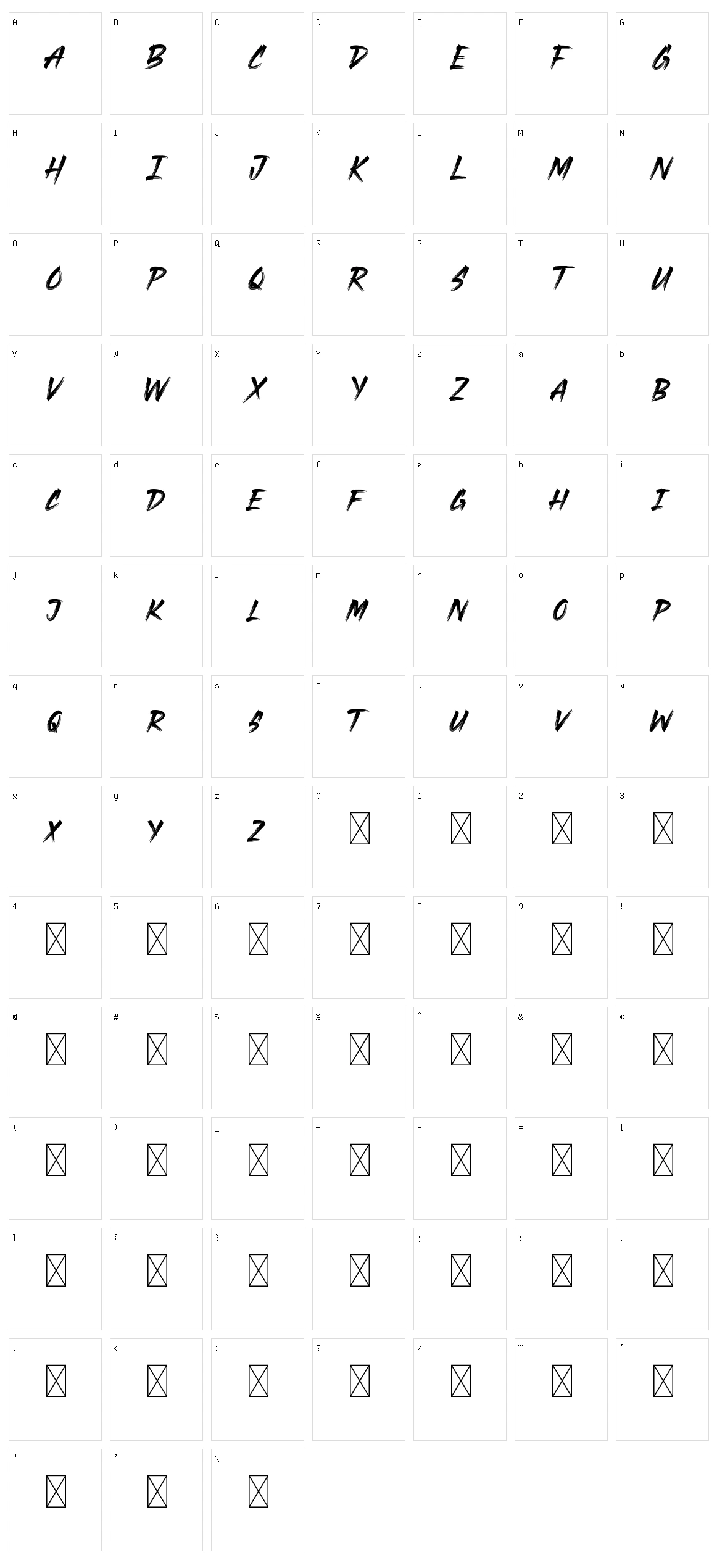 Blackish Character Set