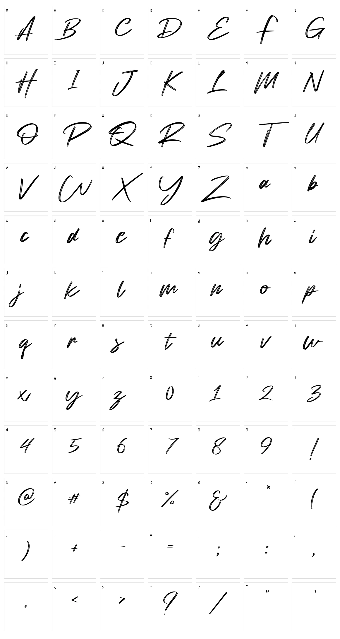 Drainwood Character Set