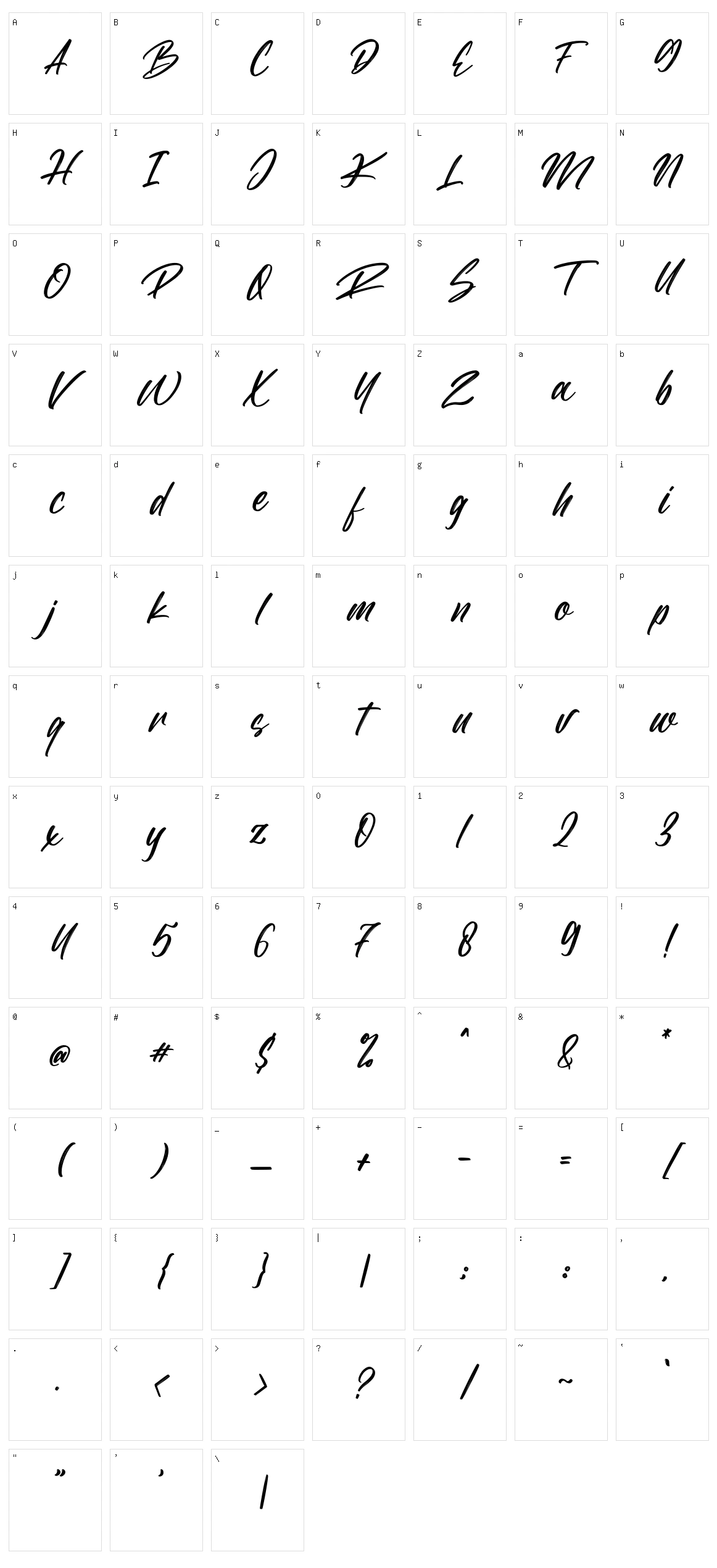 Blastter Character Set