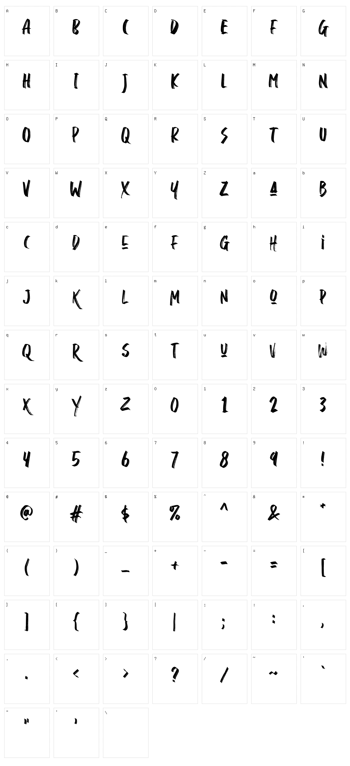 Daviton Character Set