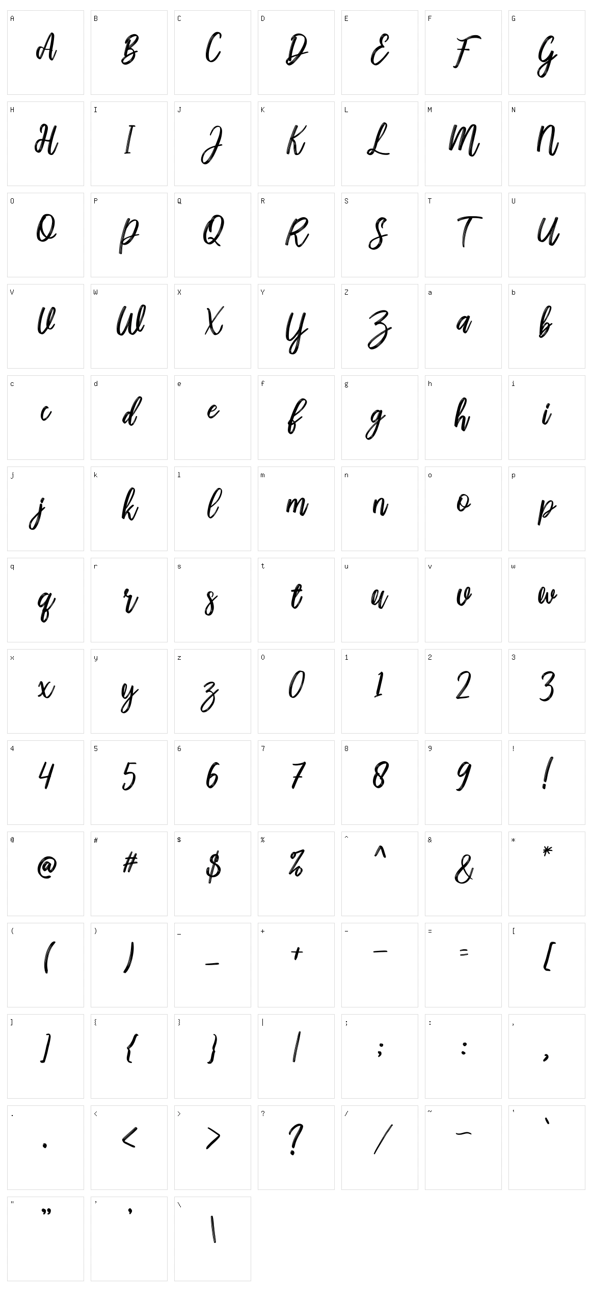 Symphony Character Set