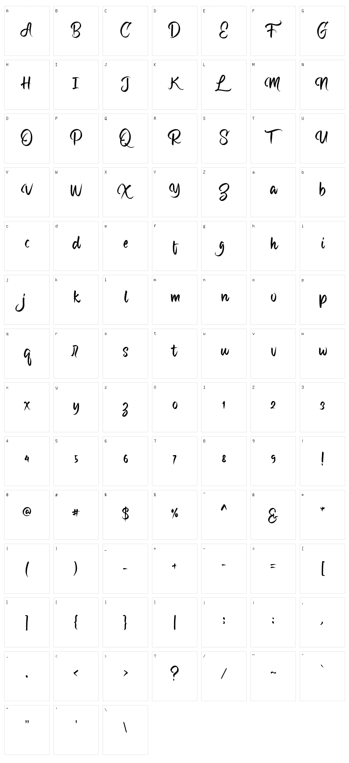 Calligra Marriage Character Set