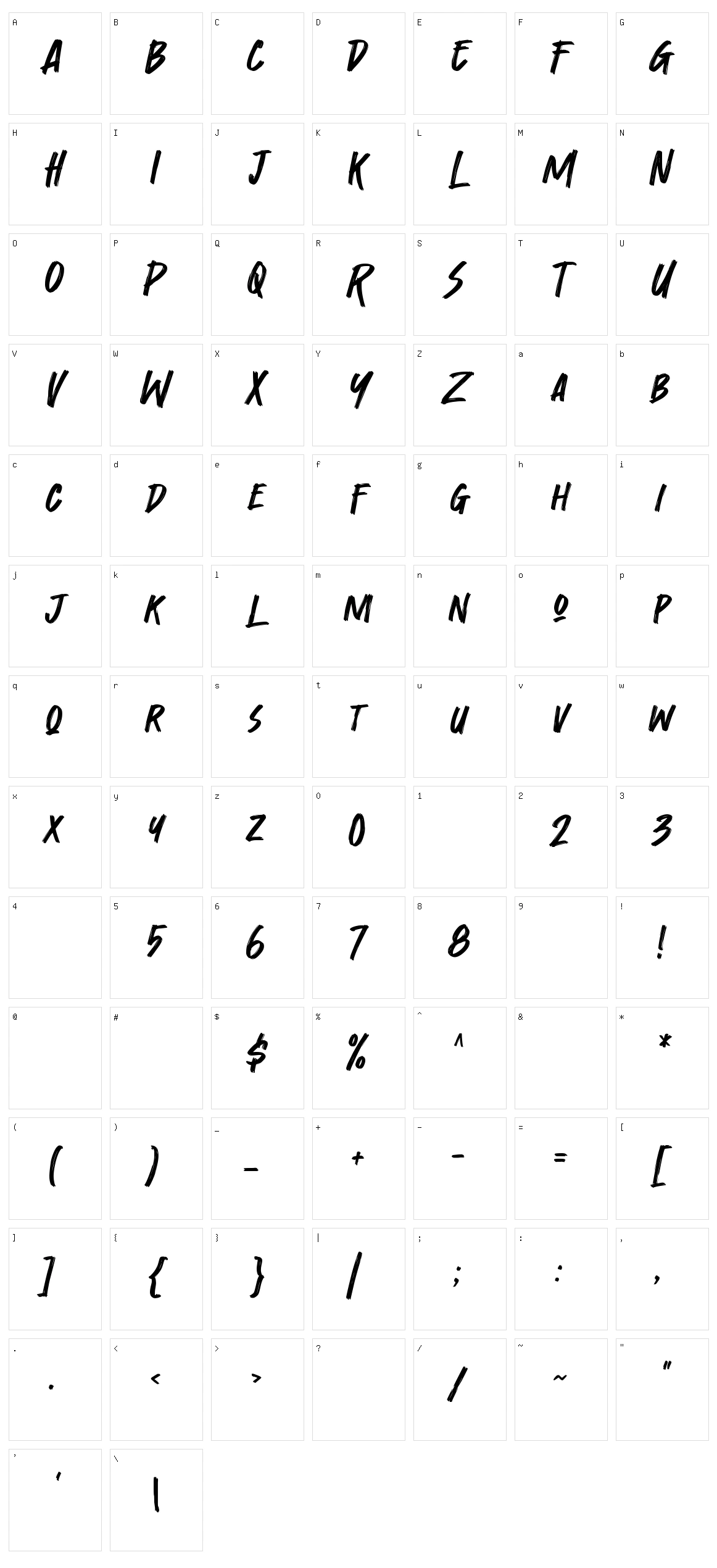 Errorism Character Set