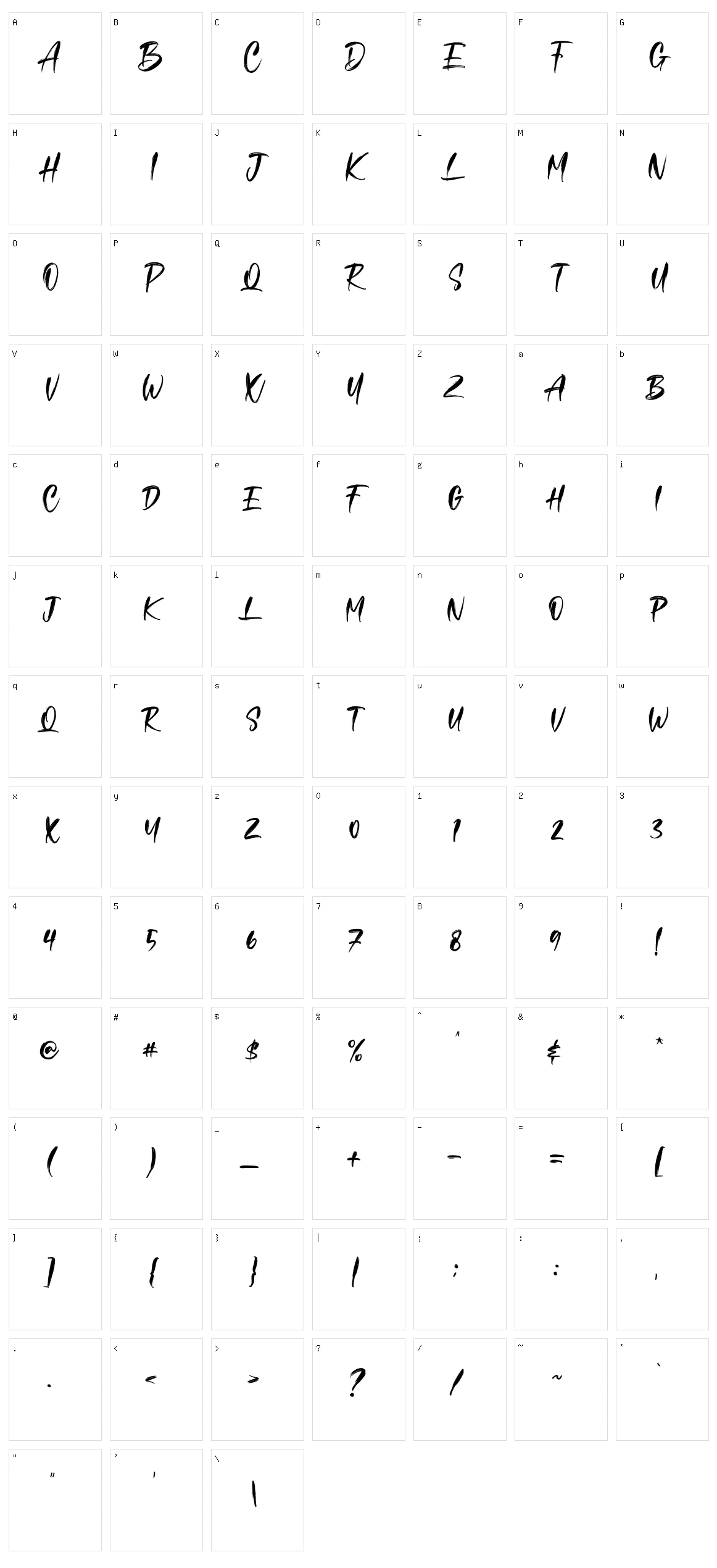 Human Crush Character Set