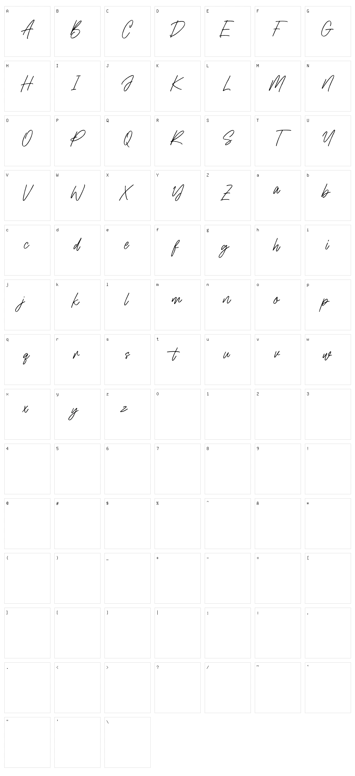 Redtrails Character Set