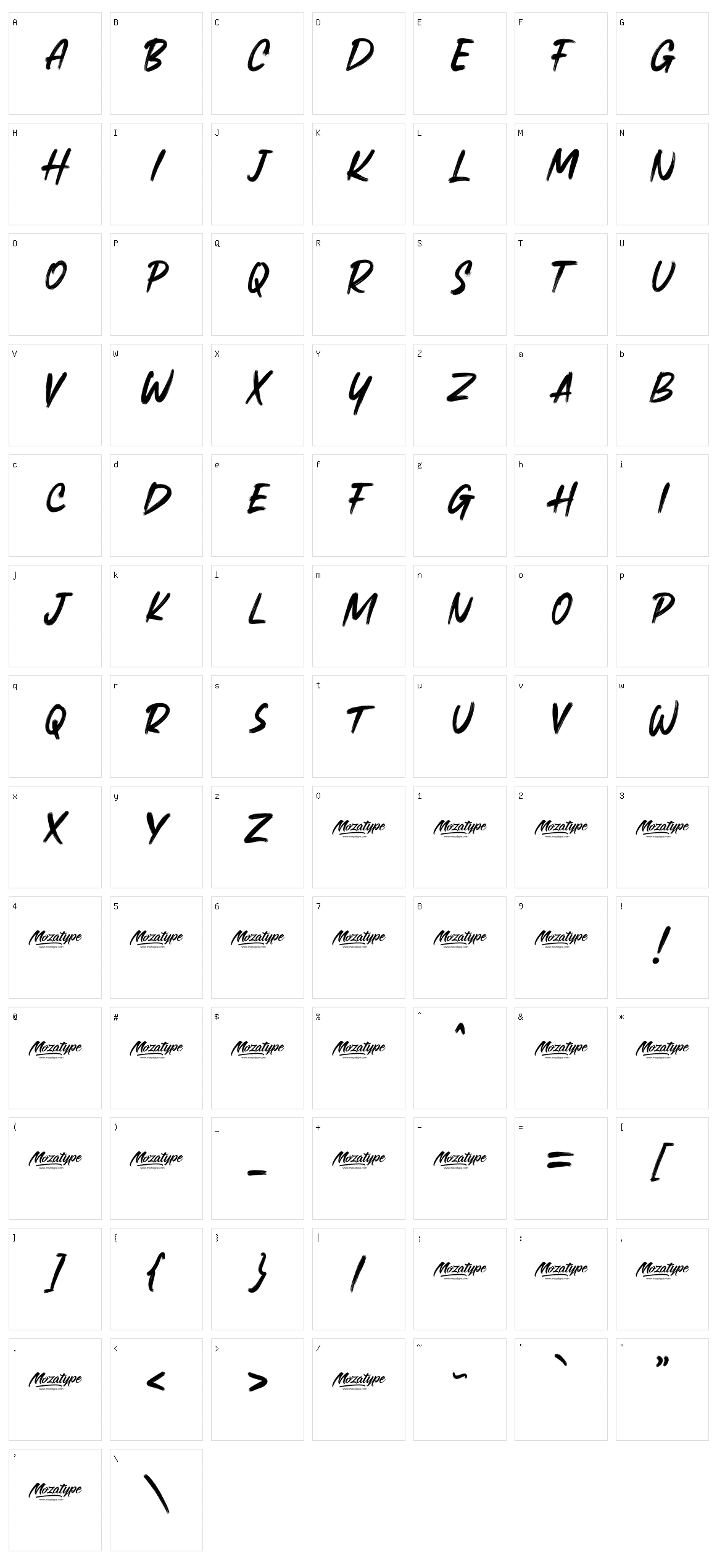 Black Monday Character Set