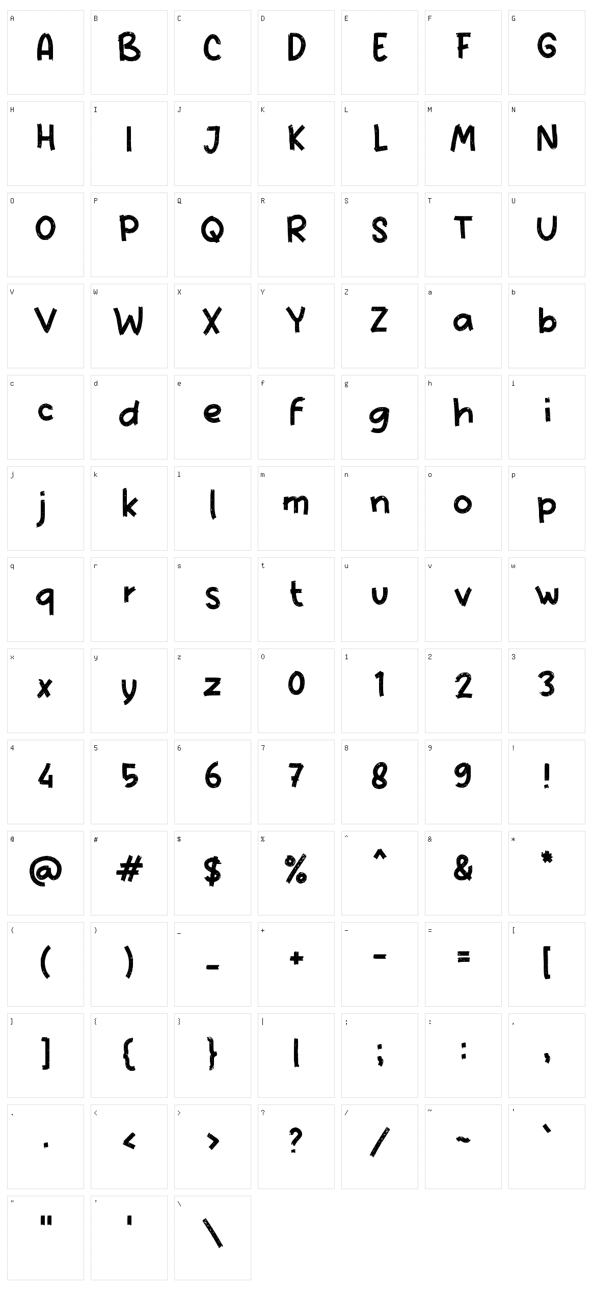 e Epres Chia Character Set