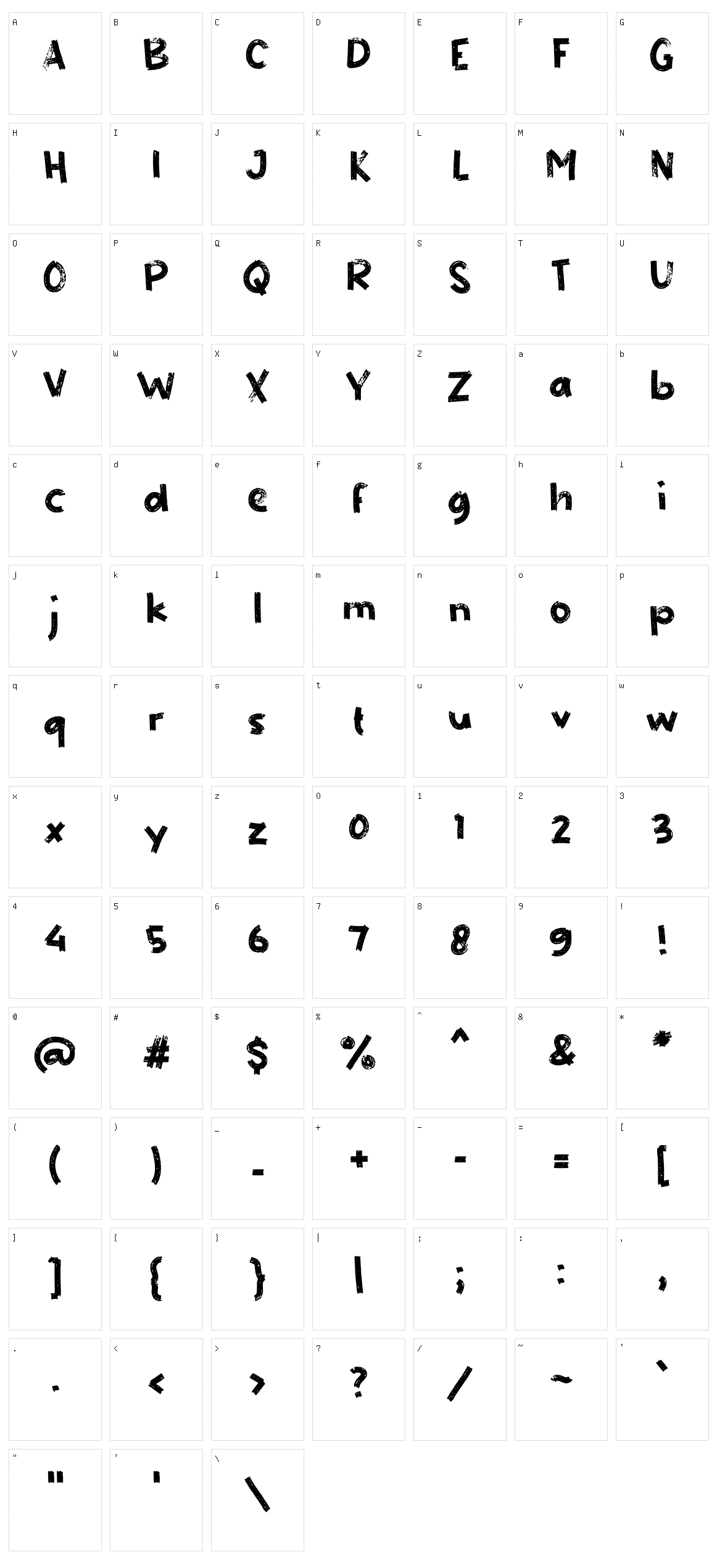 Eltaco Character Set