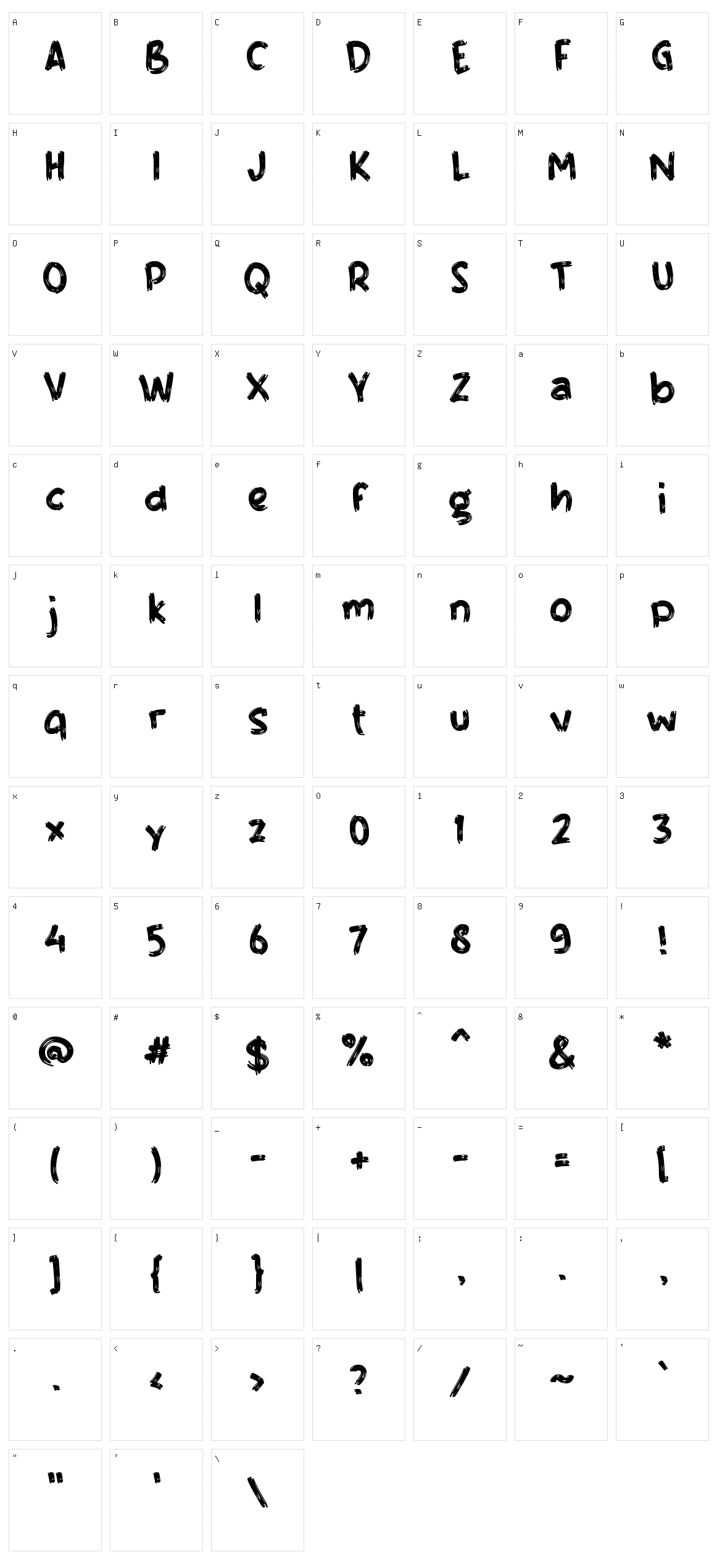 e Everyday Yesterday Character Set
