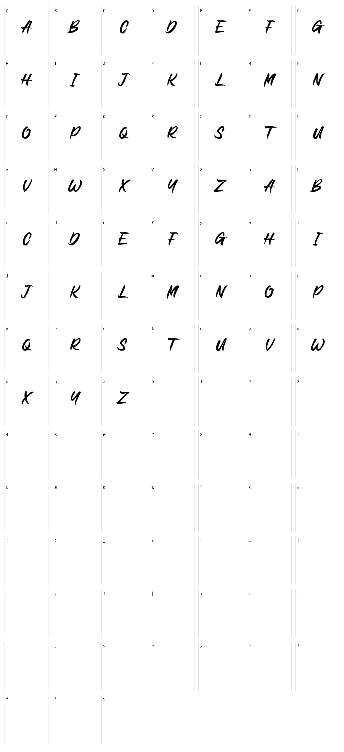 Grind Slide Character Set
